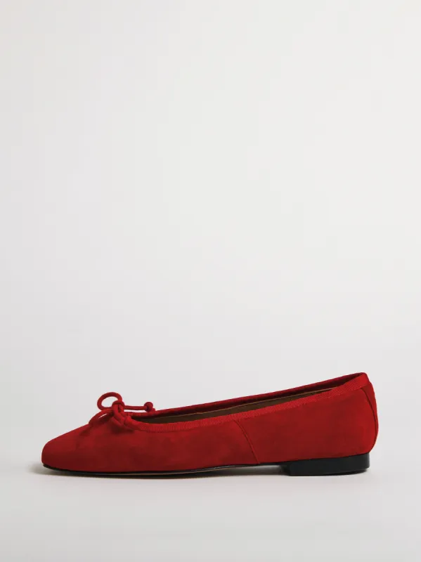Chiswick Suede Ballerinas | Red sold by Jigsaw