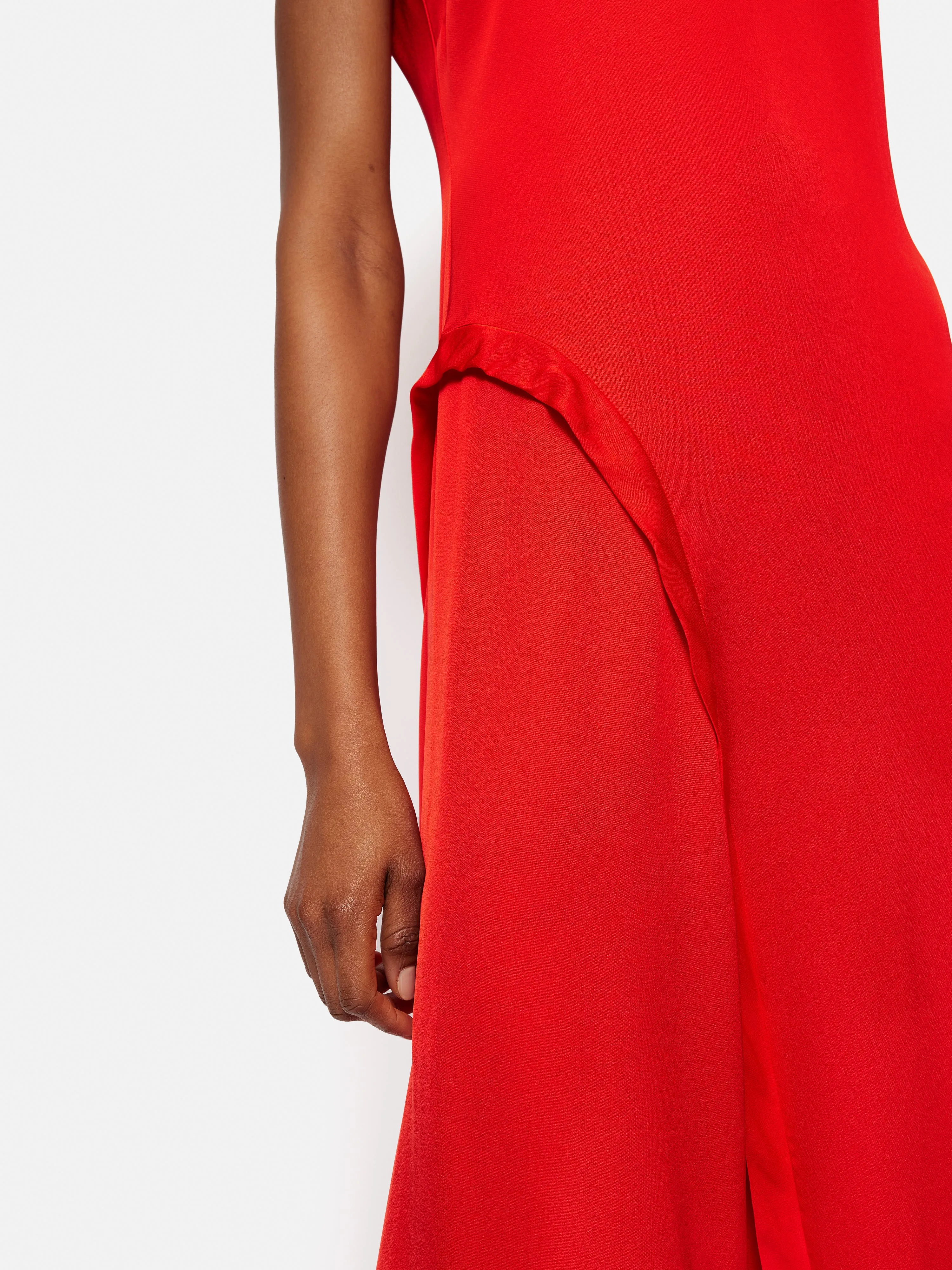 Sleeveless Asymmetric Dress | Red sold by Jigsaw product image thumbnail 2