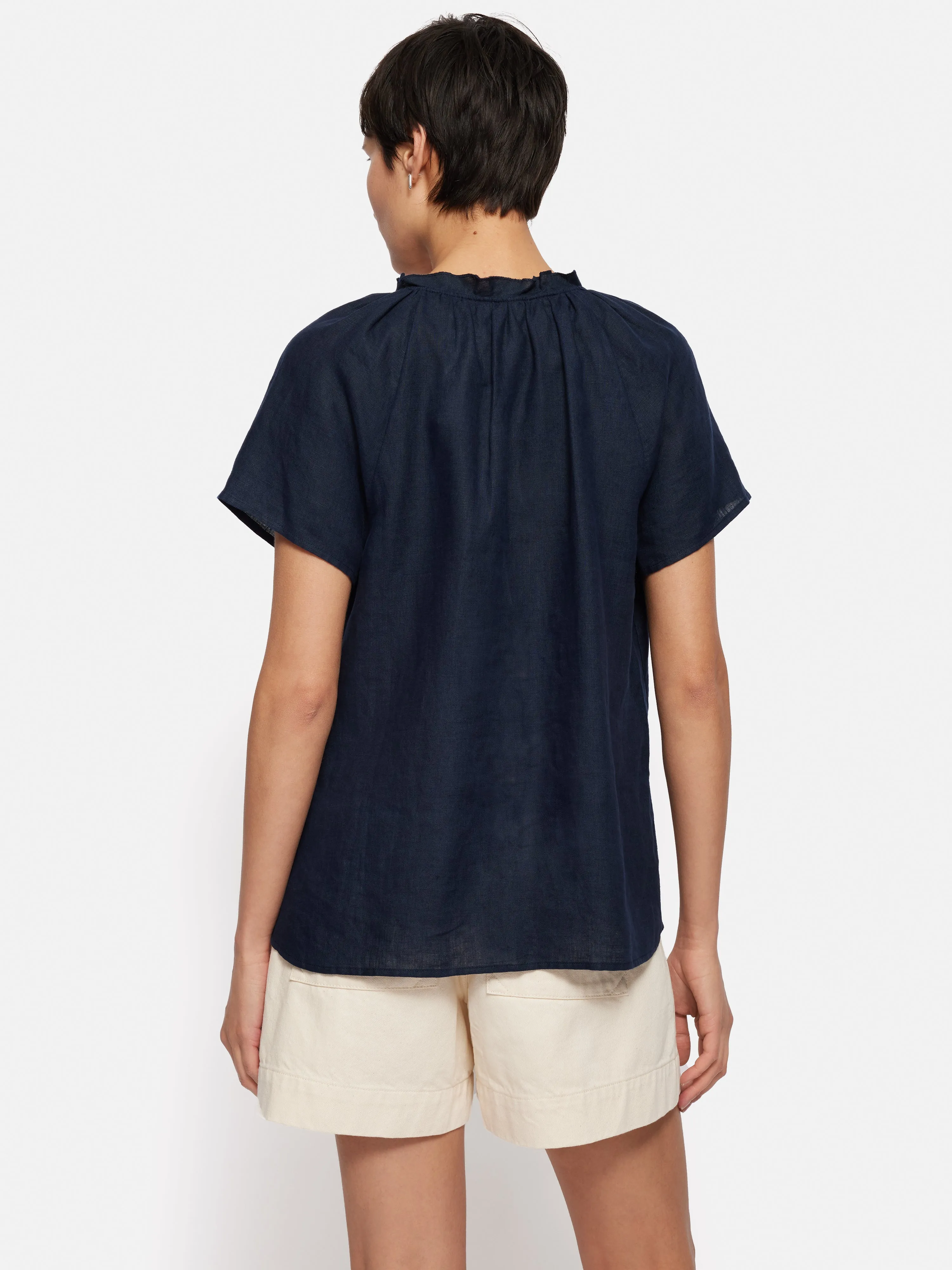 Light Linen Shell Top | Navy sold by Jigsaw product image thumbnail 5