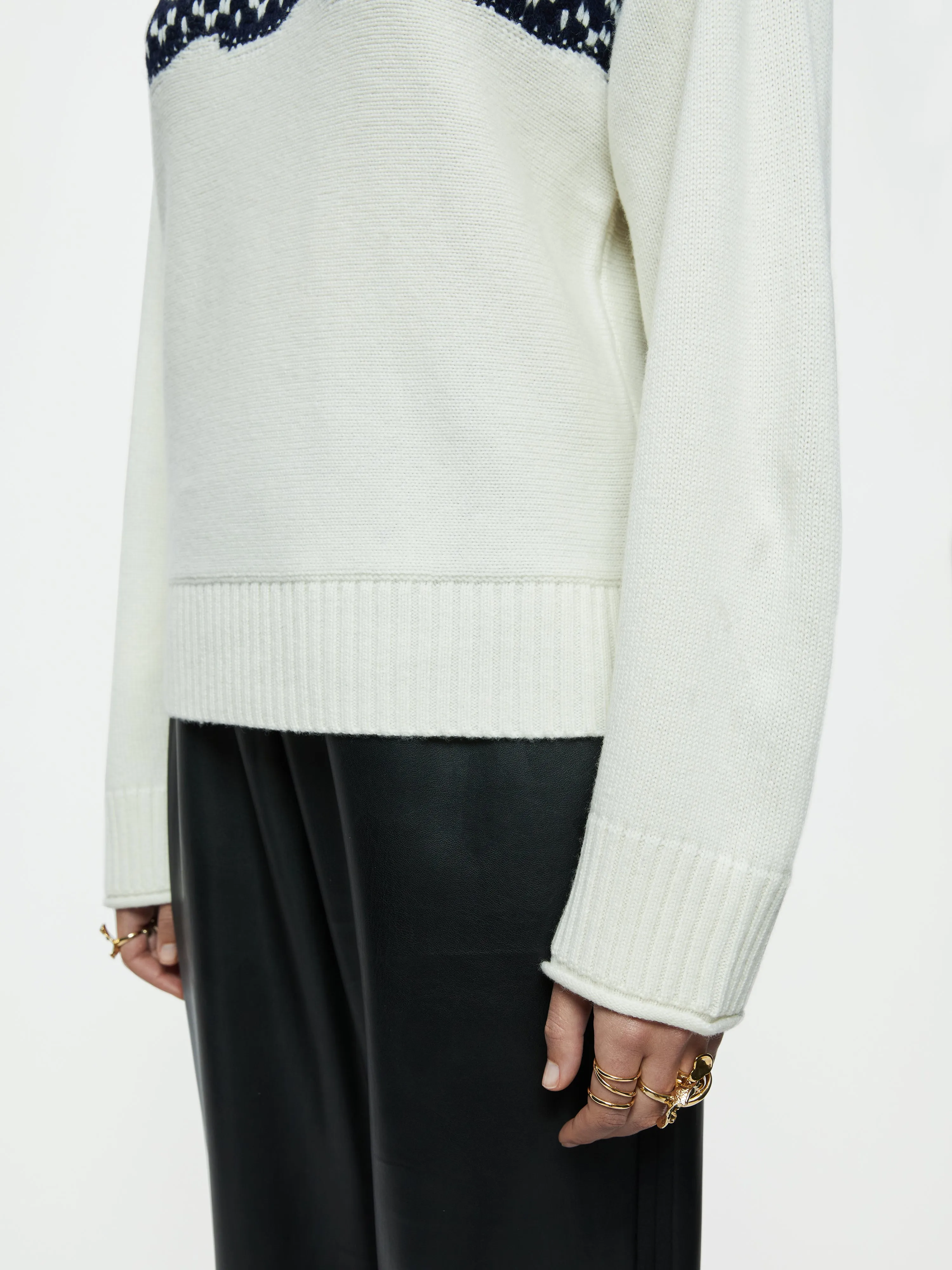 Nautical Button Shoulder Jumper | Cream sold by Jigsaw product image thumbnail 4