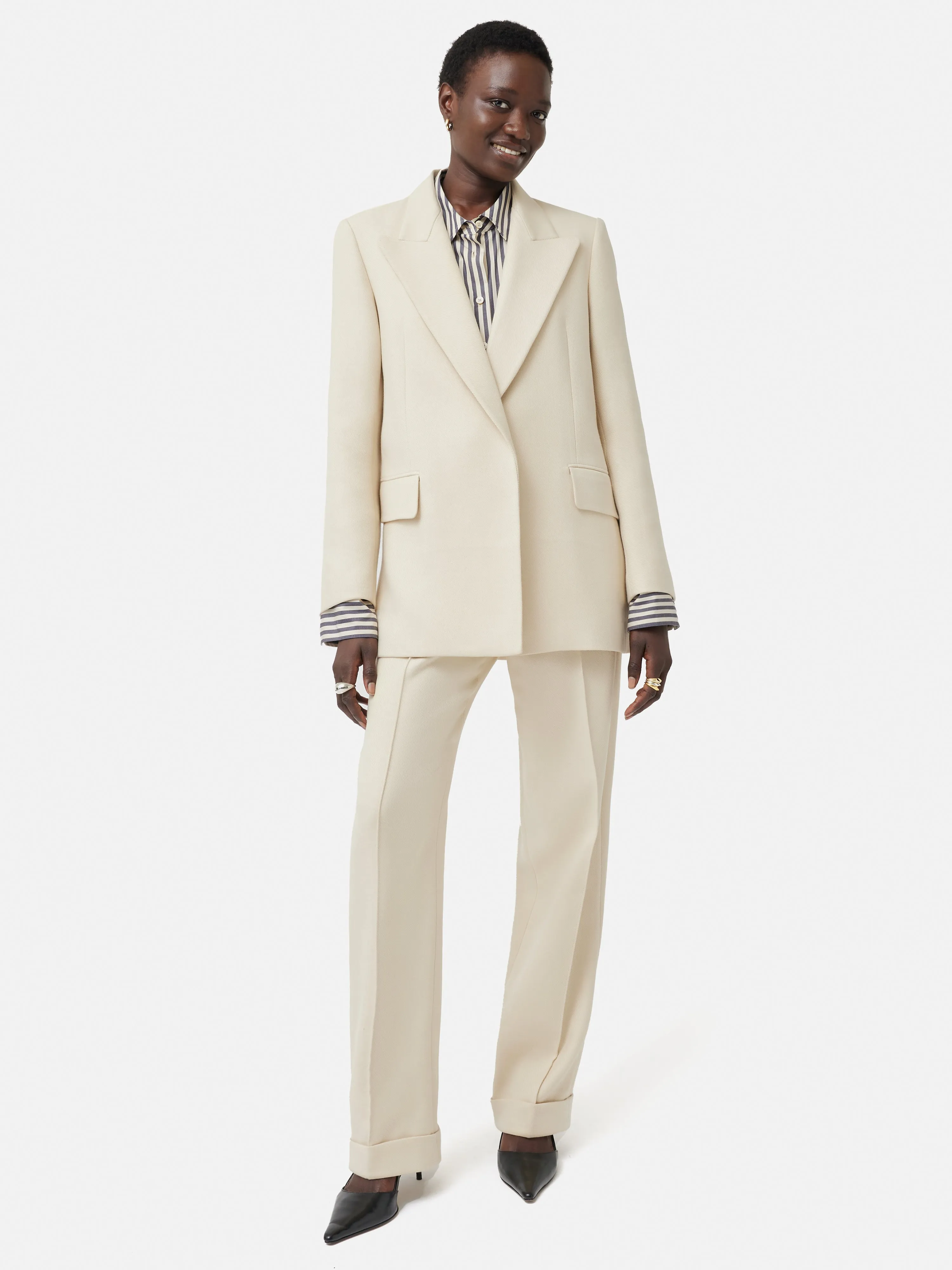 Wye Twill Blazer | Cream sold by Jigsaw product image thumbnail 2