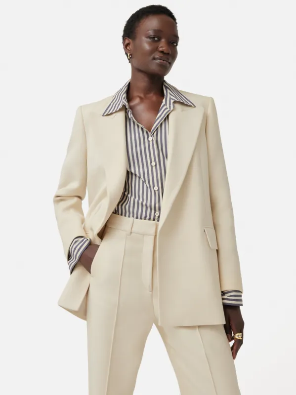 Wye Twill Blazer | Cream sold by Jigsaw
