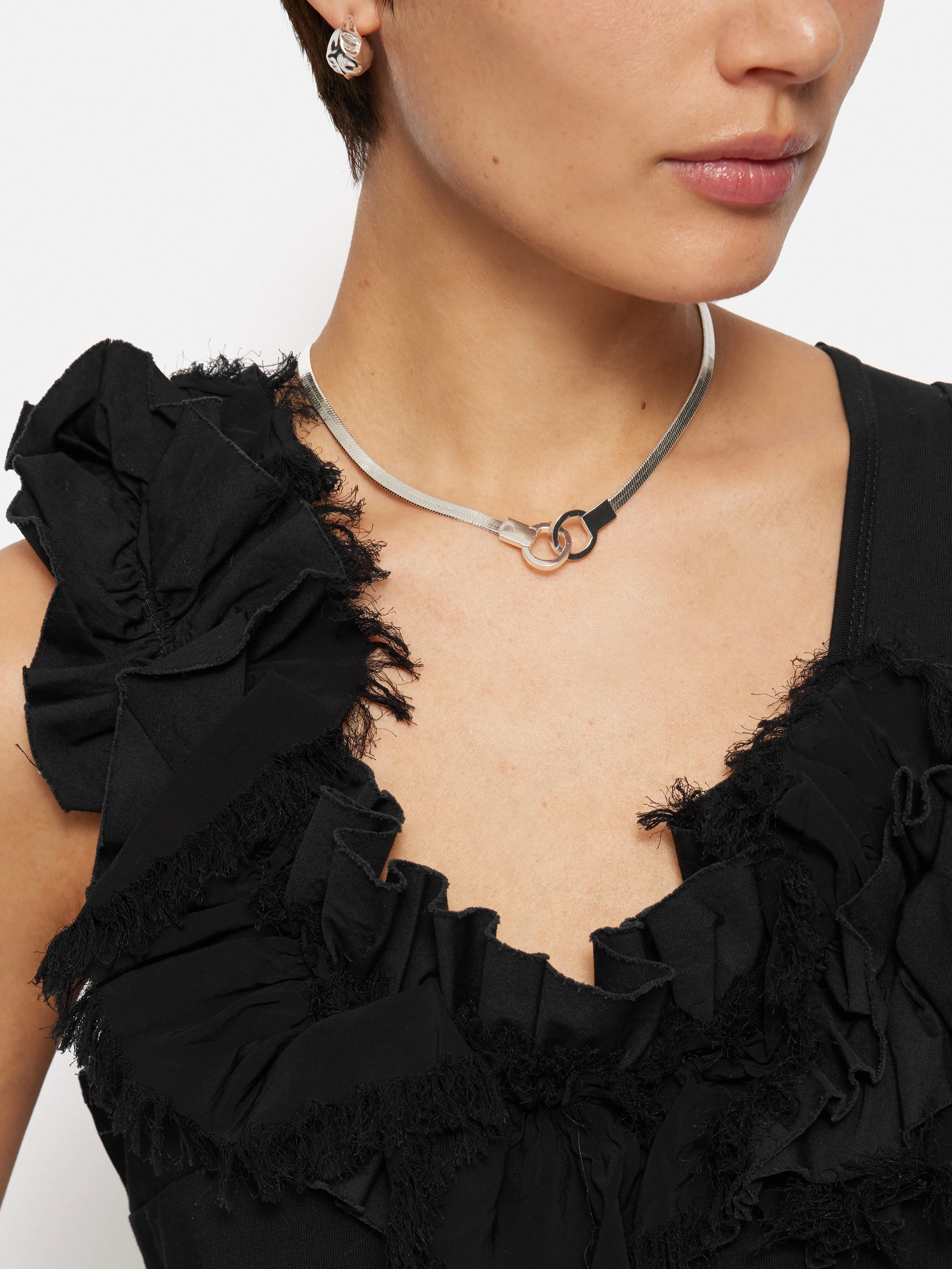 Chunky Snake Chain Necklace | Silver sold by Jigsaw product image thumbnail 2