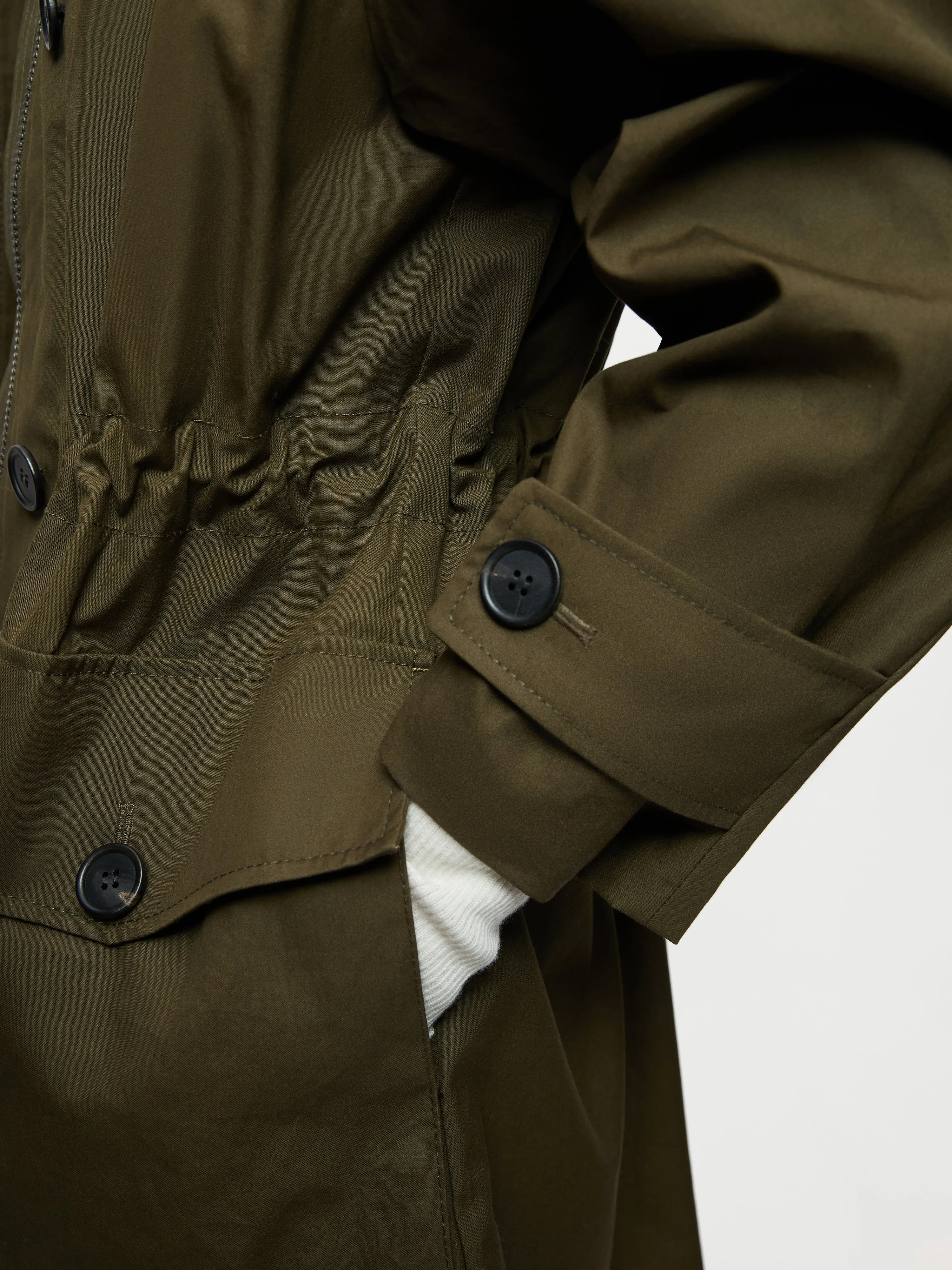 Arden Shell Parka | Khaki sold by Jigsaw product image thumbnail 2
