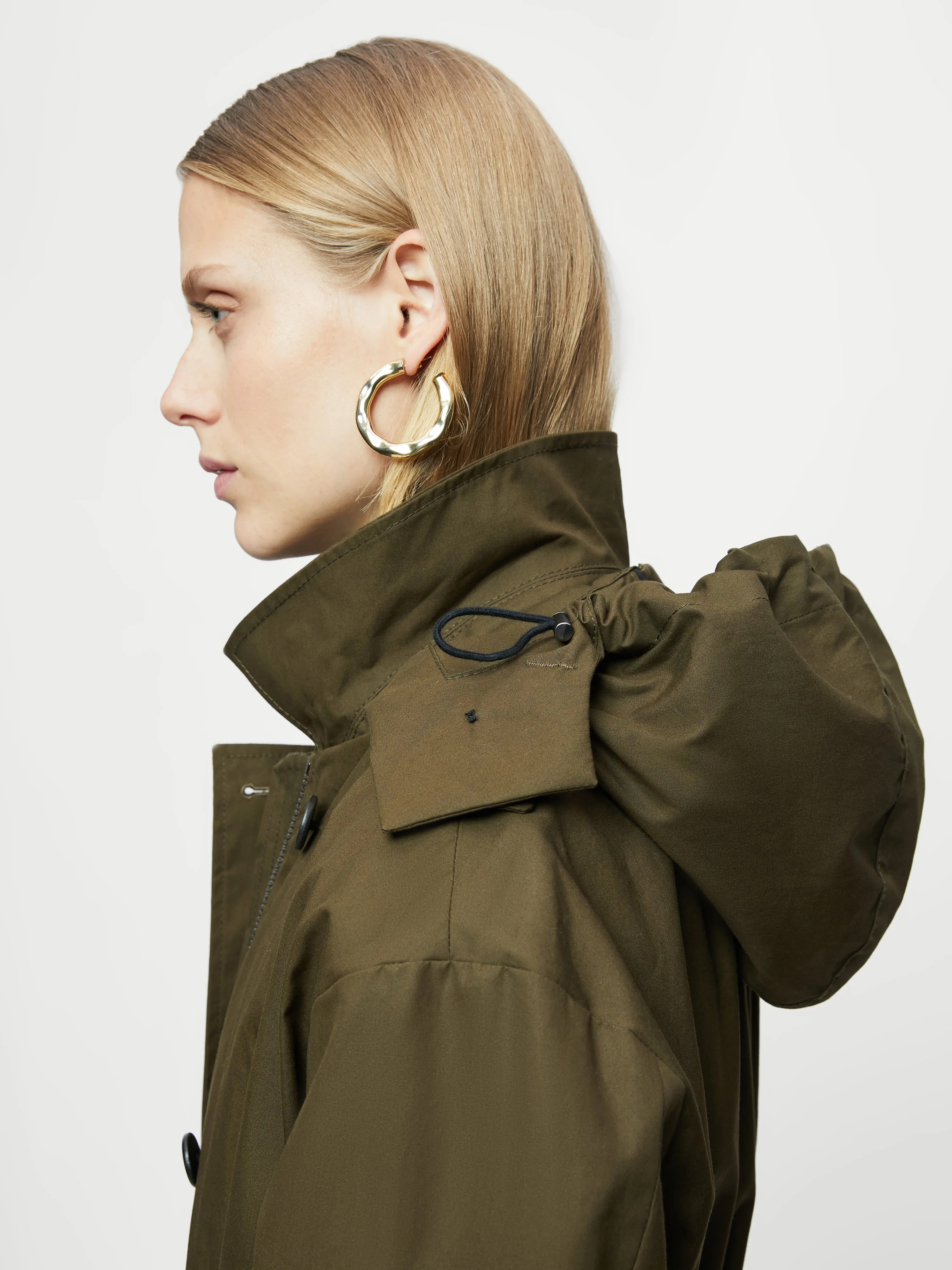 Arden Shell Parka | Khaki sold by Jigsaw product image thumbnail 5