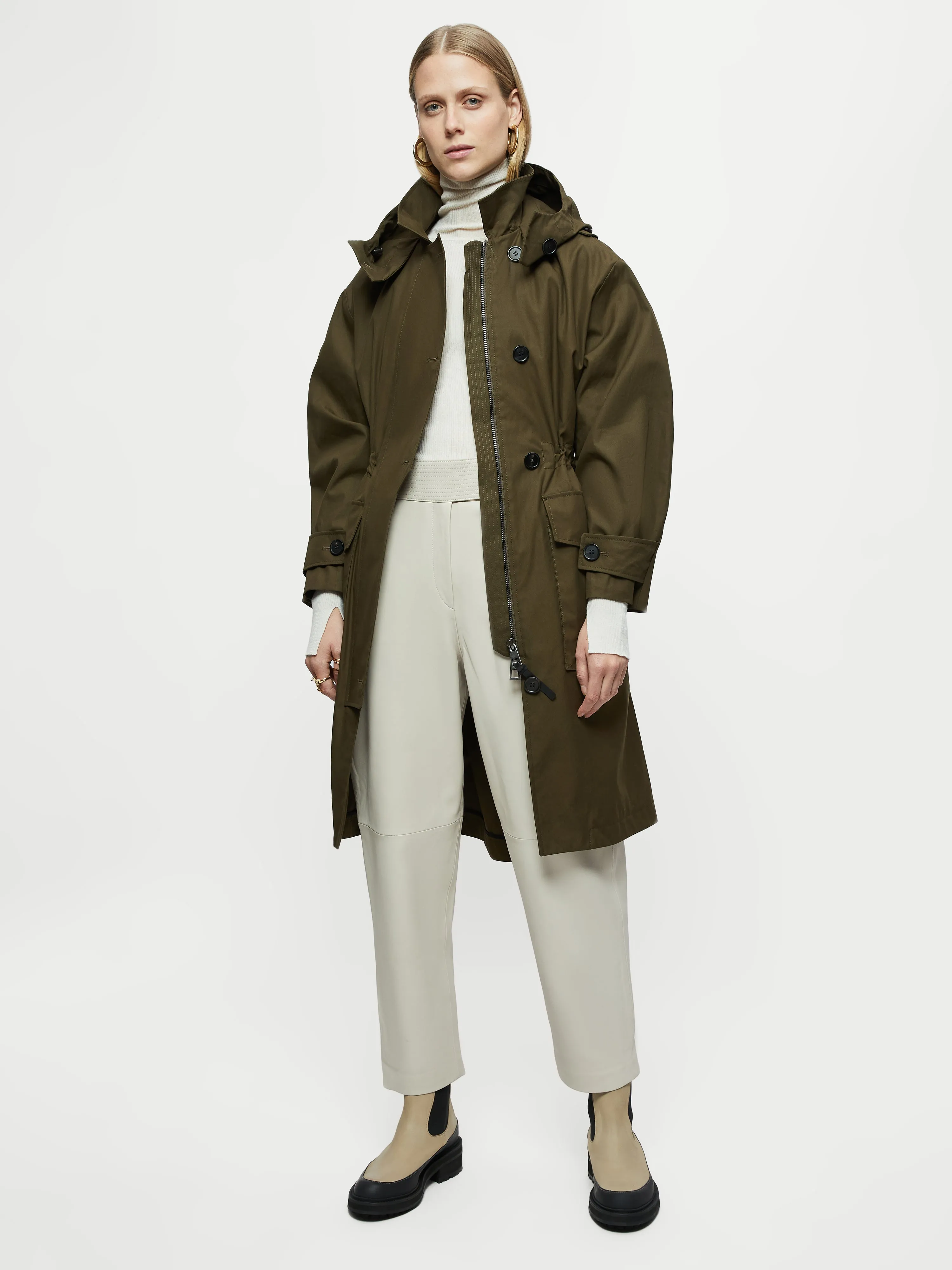 Arden Shell Parka | Khaki sold by Jigsaw