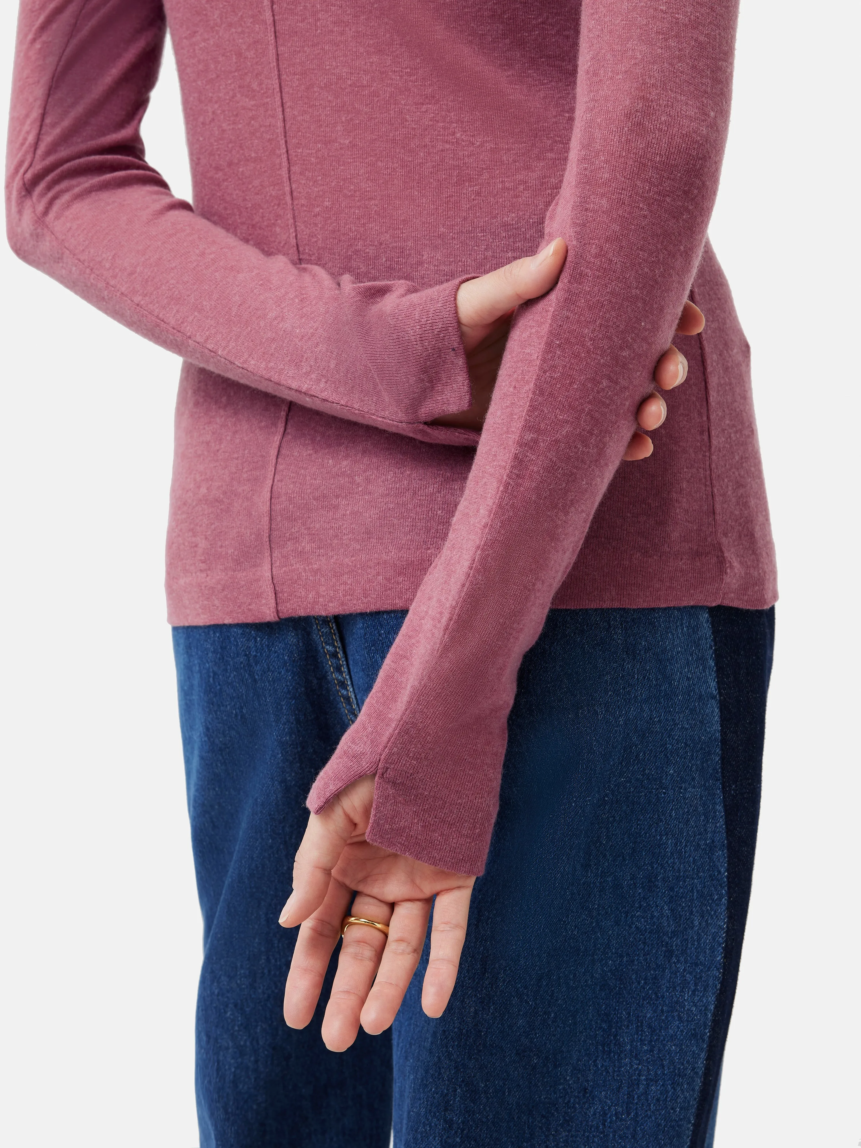 Tencel Wool Long Sleeve Top | Pink sold by Jigsaw product image thumbnail 2