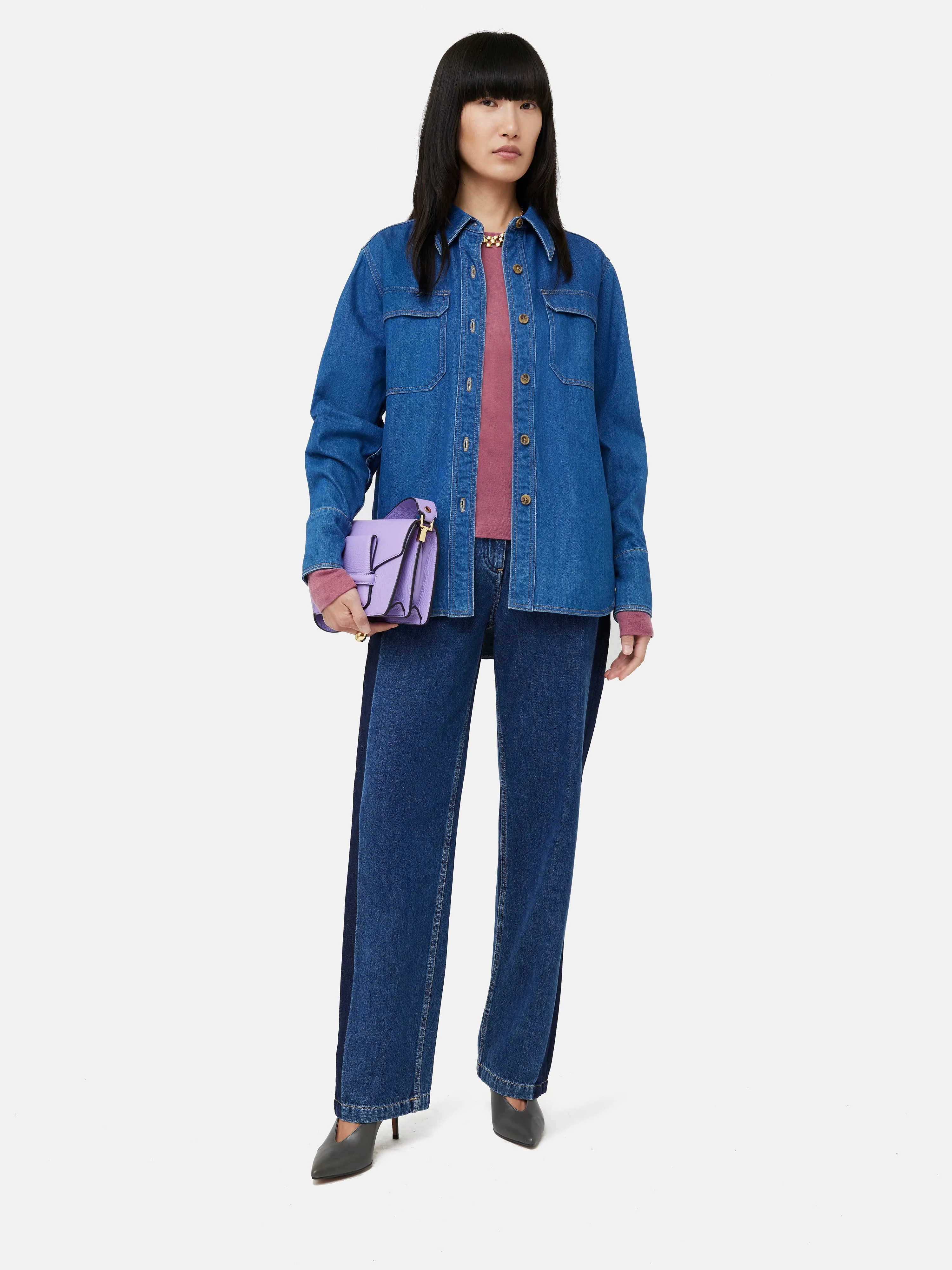 Tencel Wool Long Sleeve Top | Pink sold by Jigsaw product image thumbnail 3