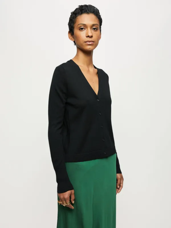 Fine Merino Cardigan | Black sold by Jigsaw