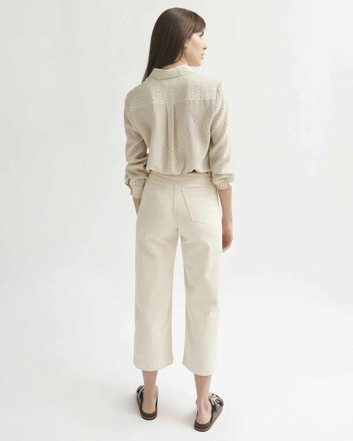 Diamond Geo Silk Shirt | Ivory sold by Jigsaw product image thumbnail 4