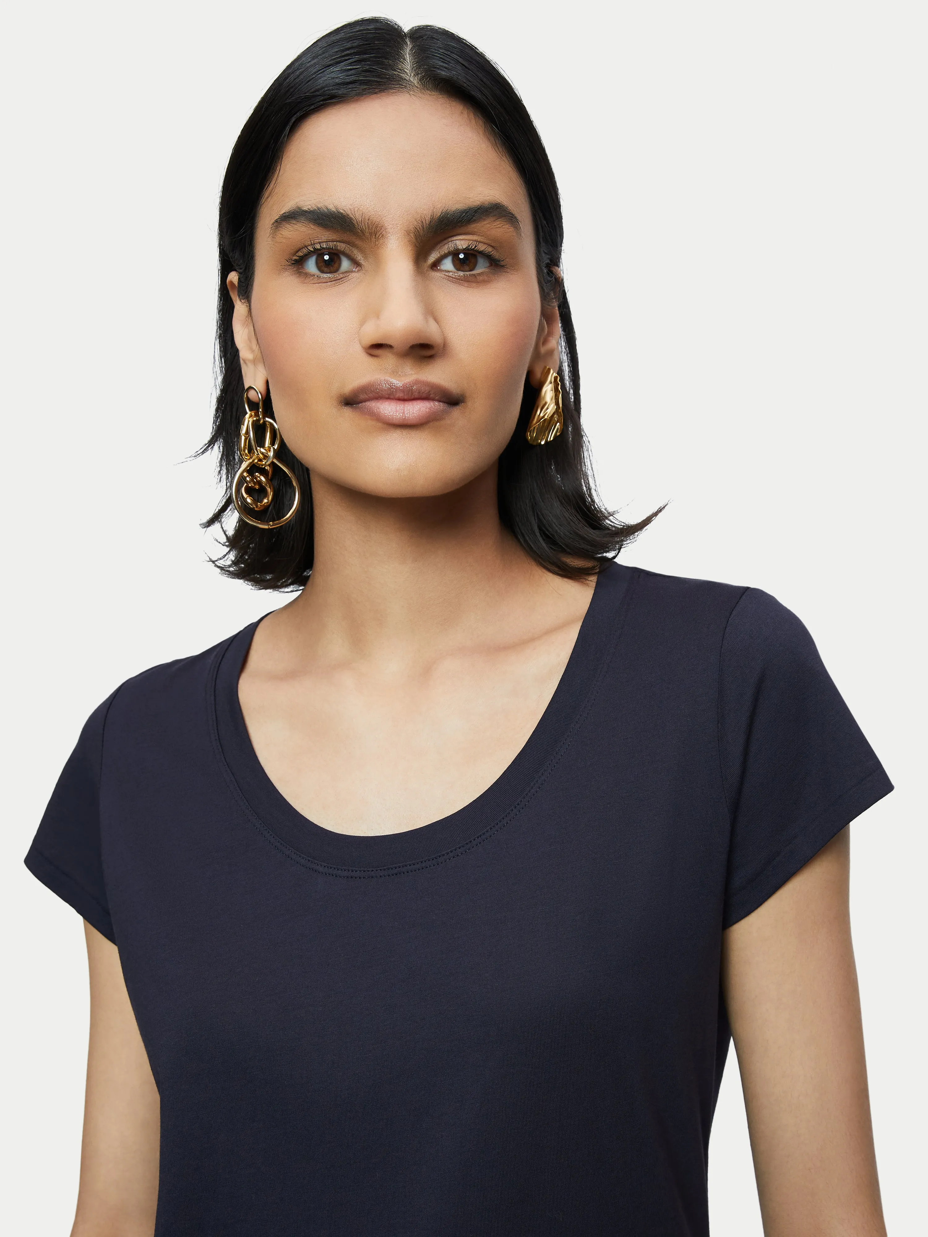 Supima Cotton Short Sleeve Tee | Navy sold by Jigsaw product image thumbnail 2