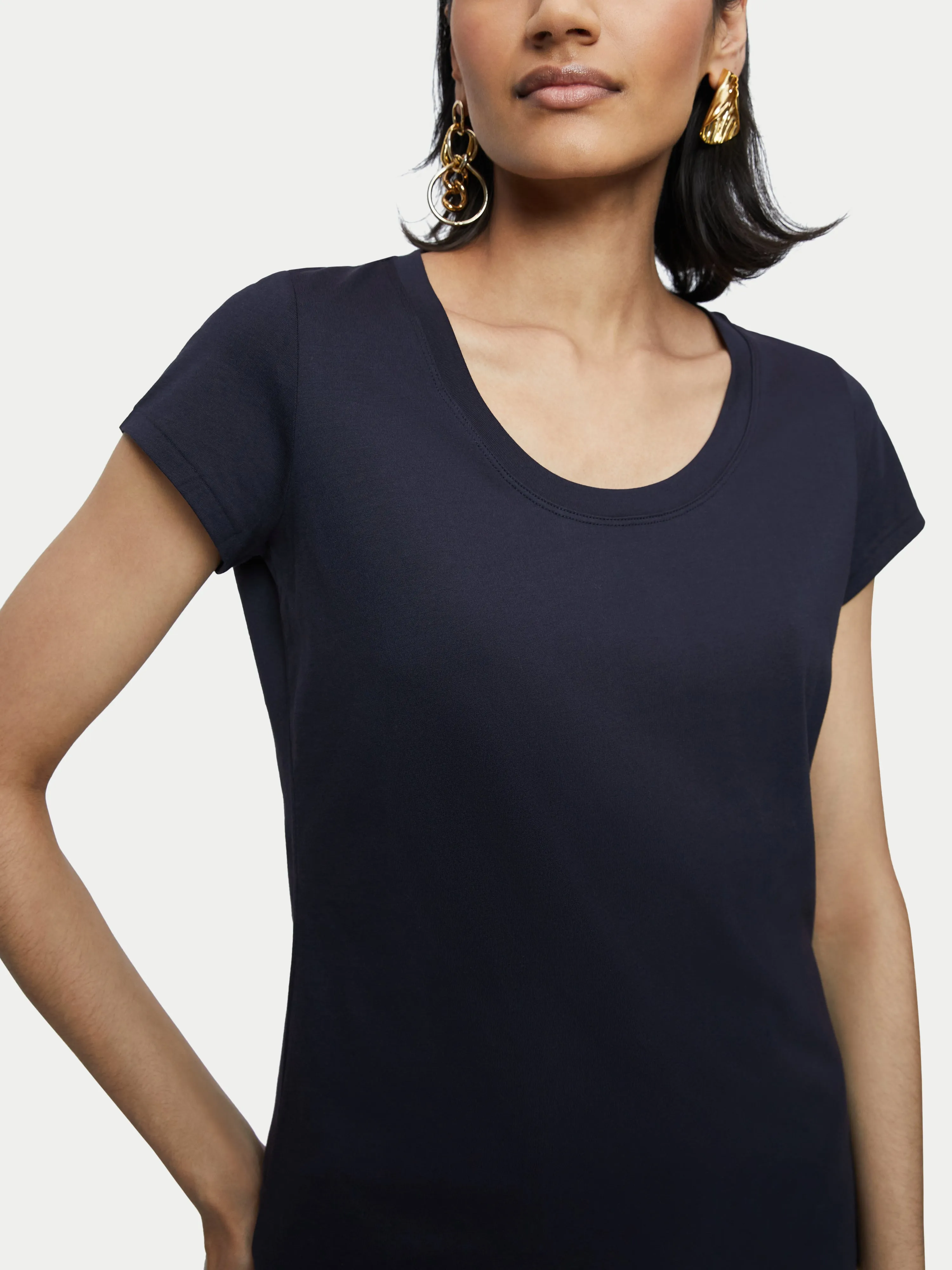 Supima Cotton Short Sleeve Tee | Navy sold by Jigsaw product image thumbnail 4