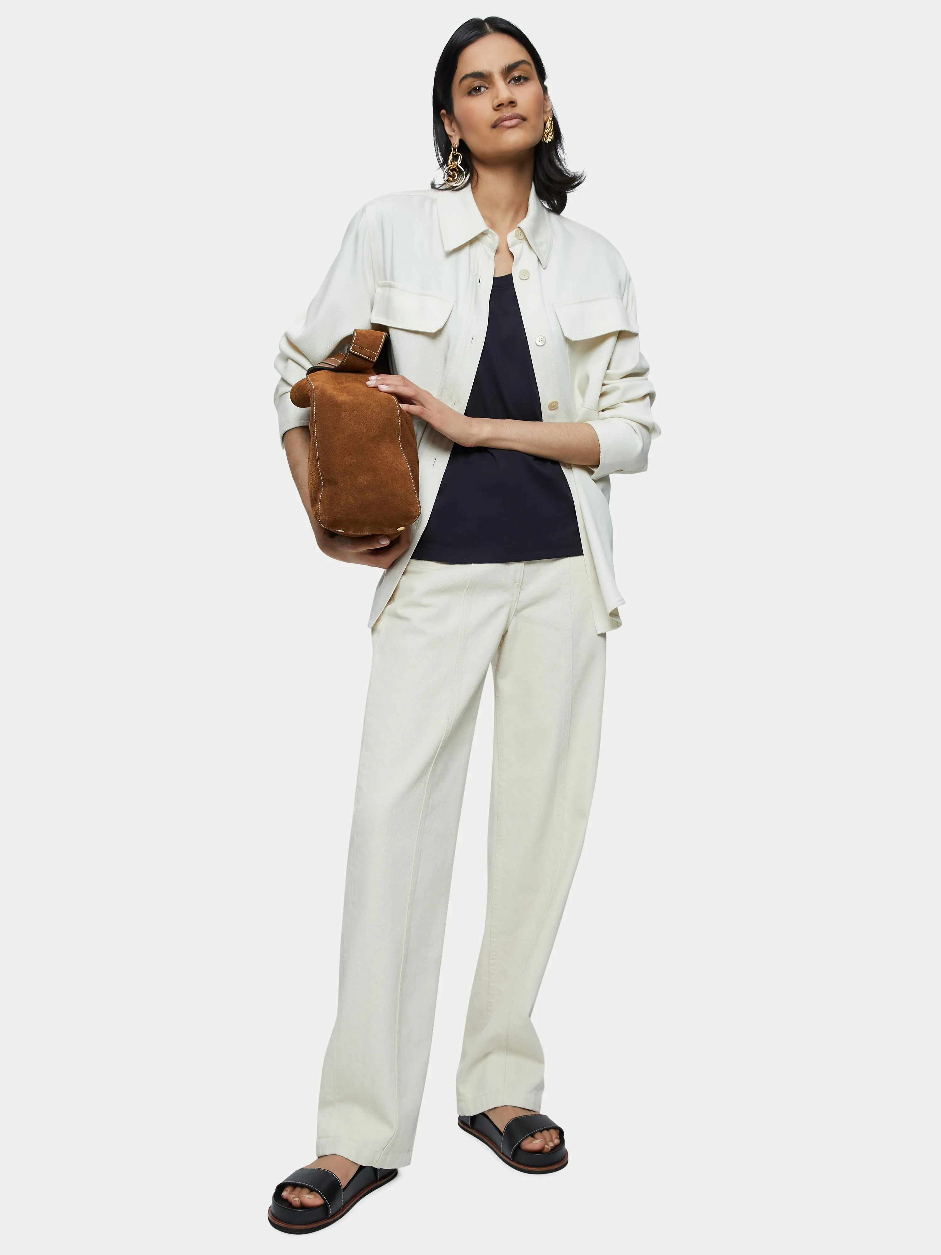 Supima Cotton Short Sleeve Tee | Navy sold by Jigsaw product image thumbnail 3