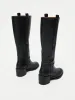 Carmel Leather Knee High Boot | Black sold by Jigsaw