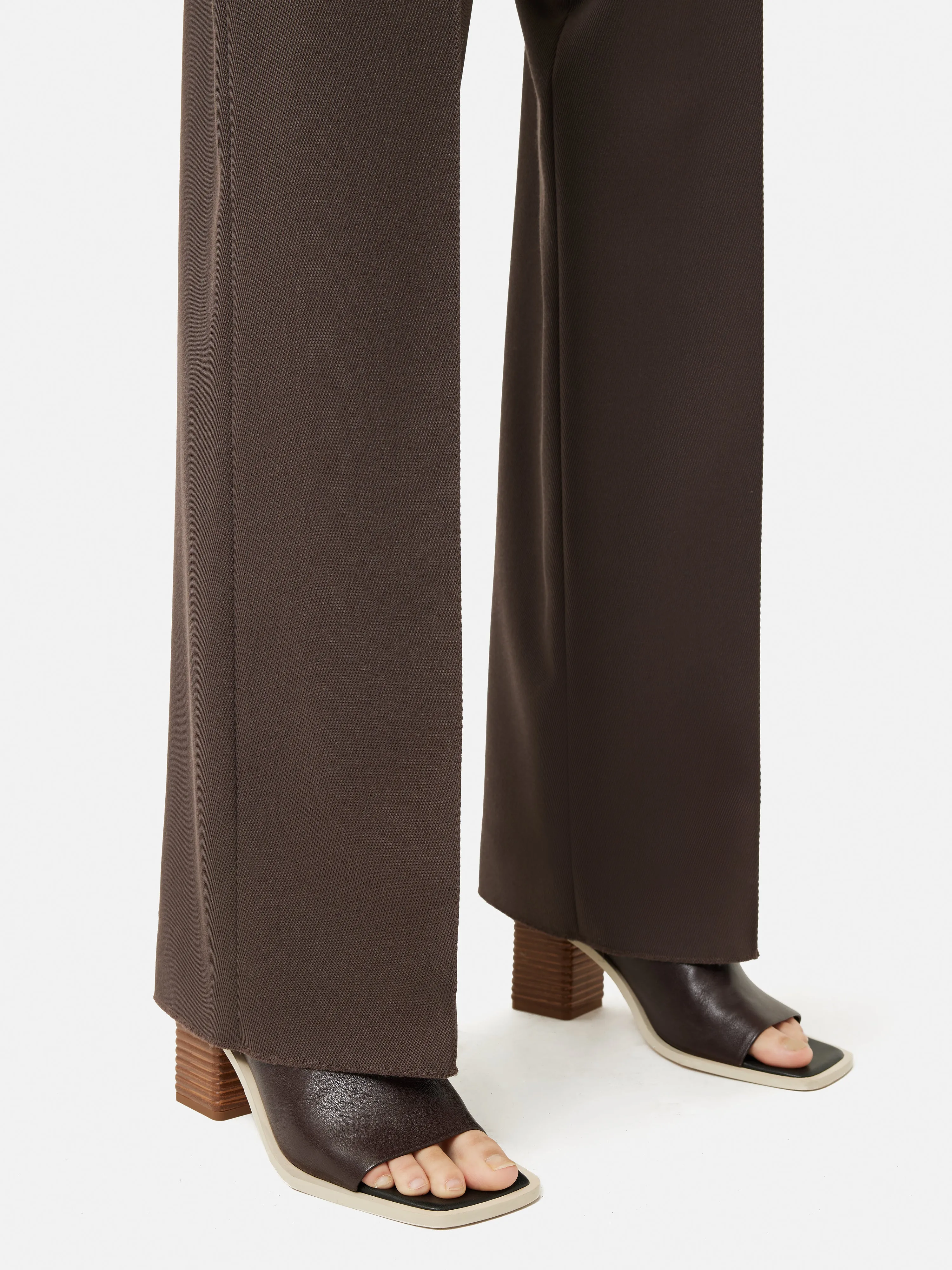 Coop Stacked Heel Leather Mule | Conker sold by Jigsaw product image thumbnail 5