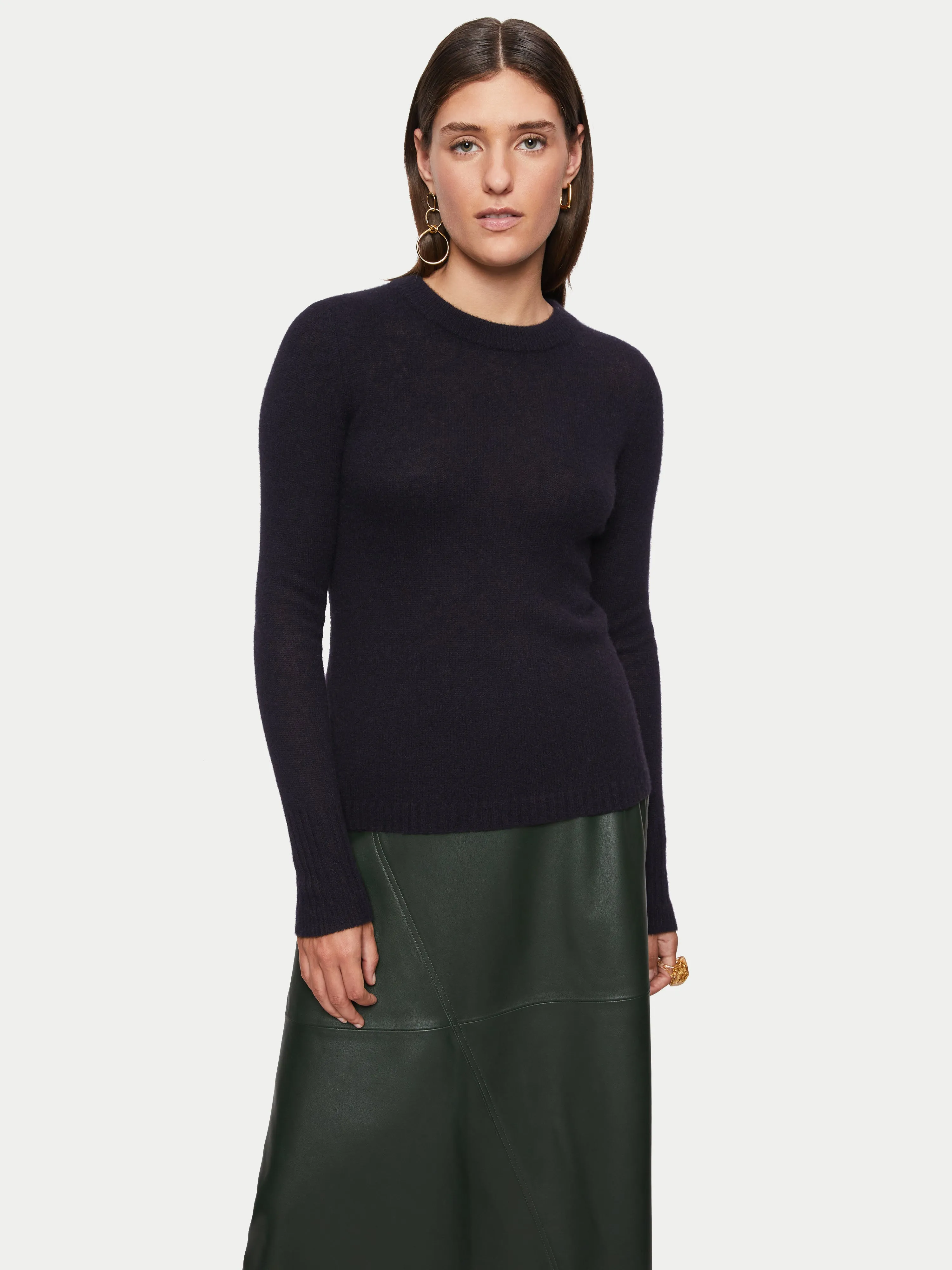 Cloud Cashmere Crew Jumper | Black sold by Jigsaw