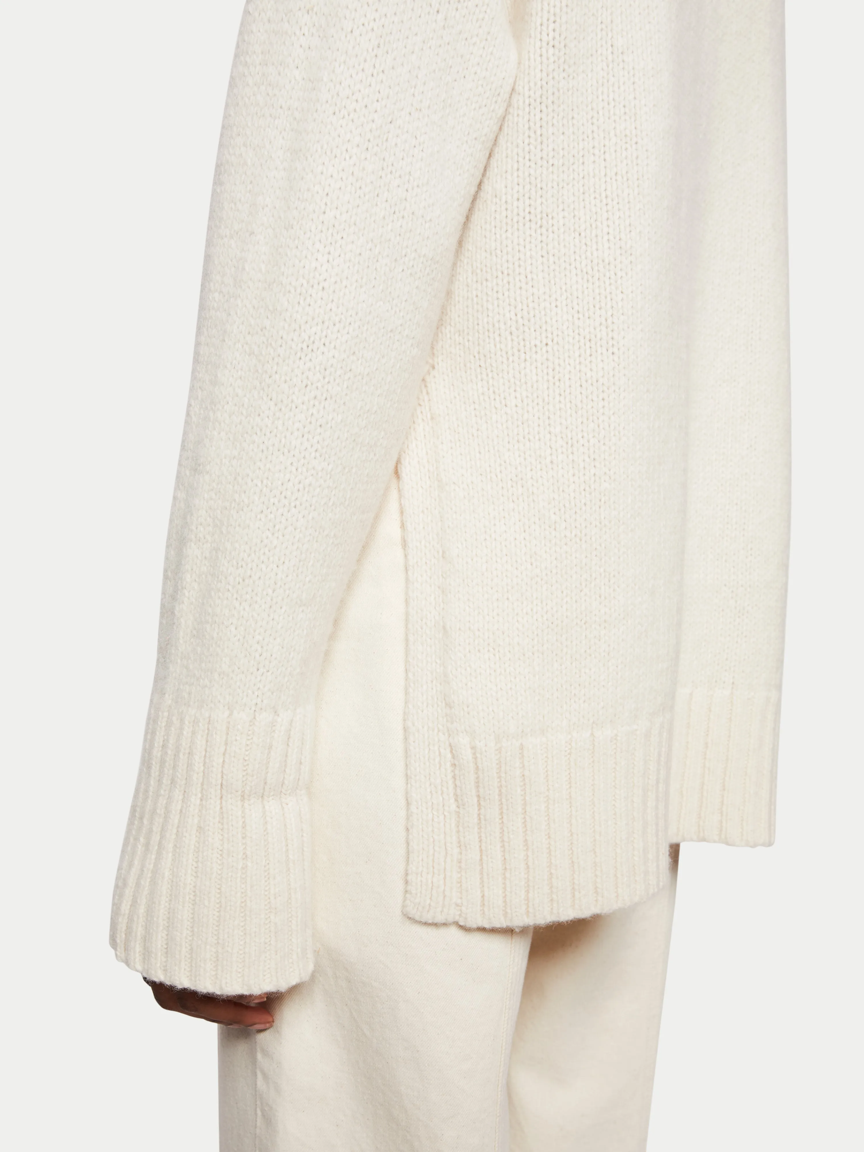 Chunky Zip Collar Jumper | Cream sold by Jigsaw product image thumbnail 4