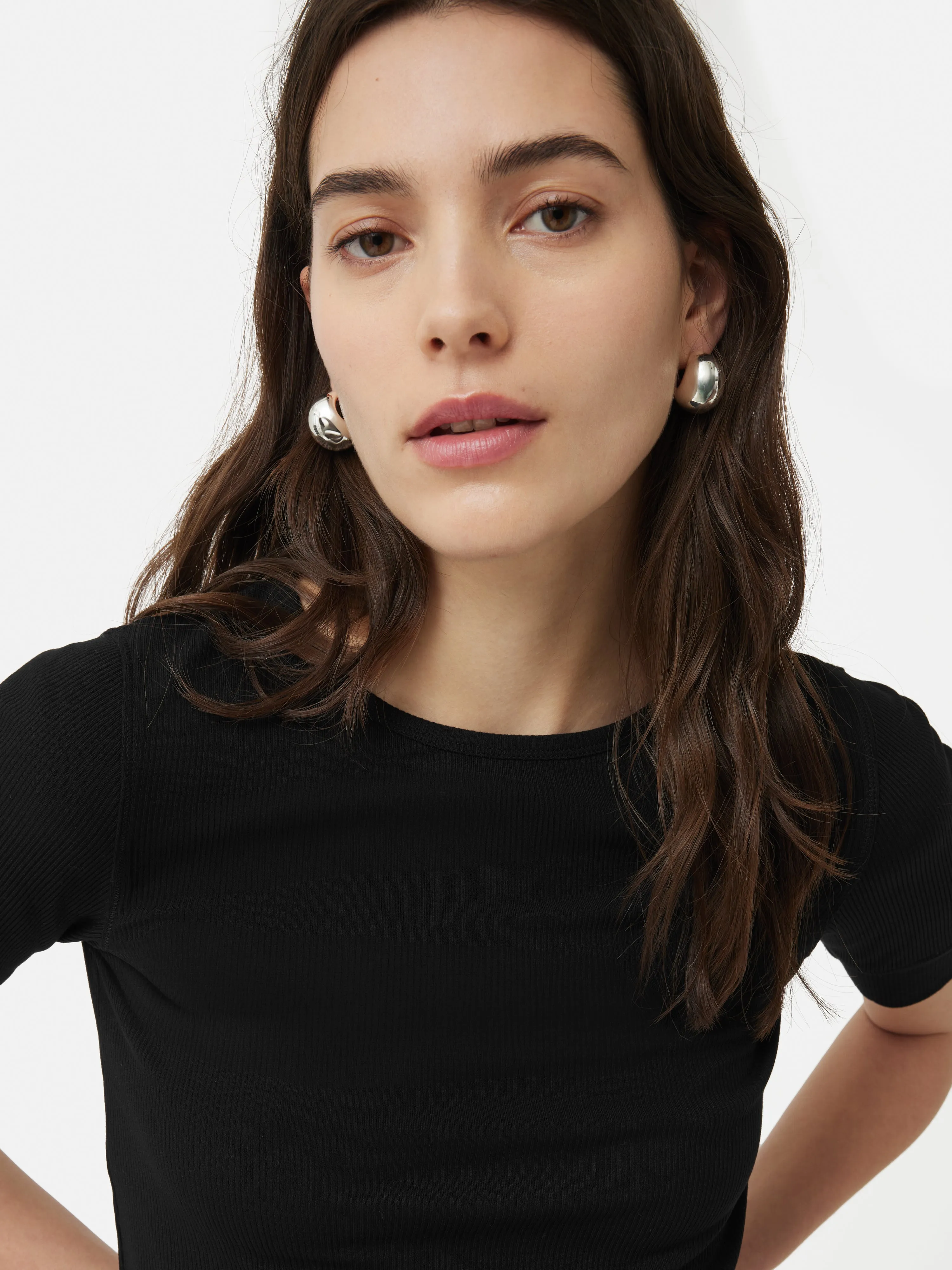 Bovey Crew Neck Tee | Black sold by Jigsaw product image thumbnail 4