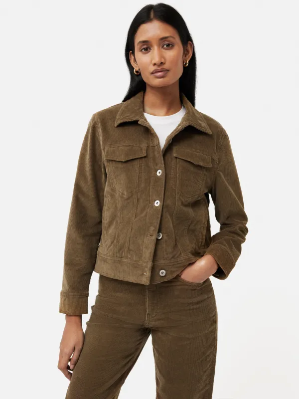 Cord Trucker Jacket | Khaki sold by Jigsaw
