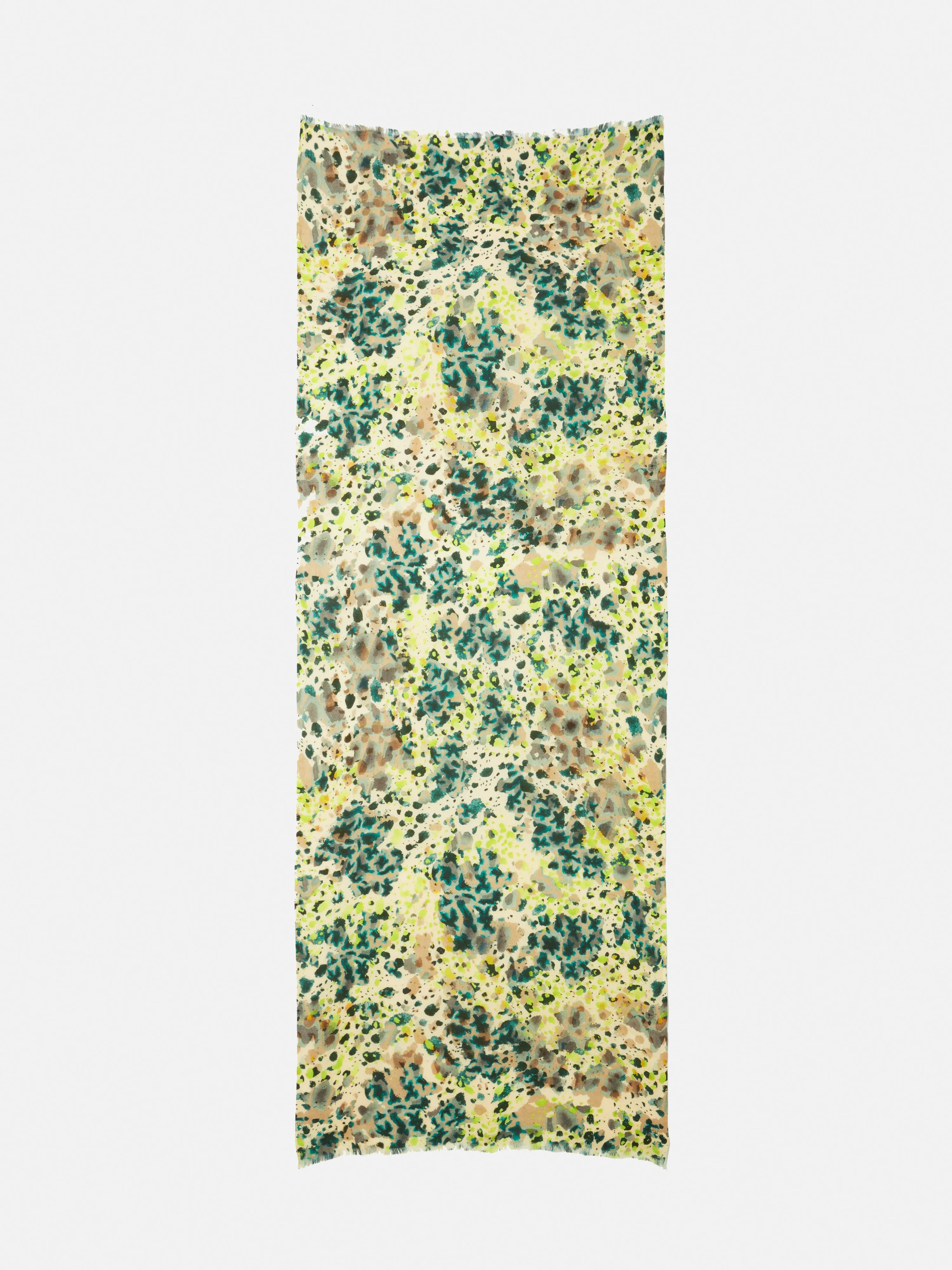 Leopard Wool Silk Scarf | Multi sold by Jigsaw product image thumbnail 3