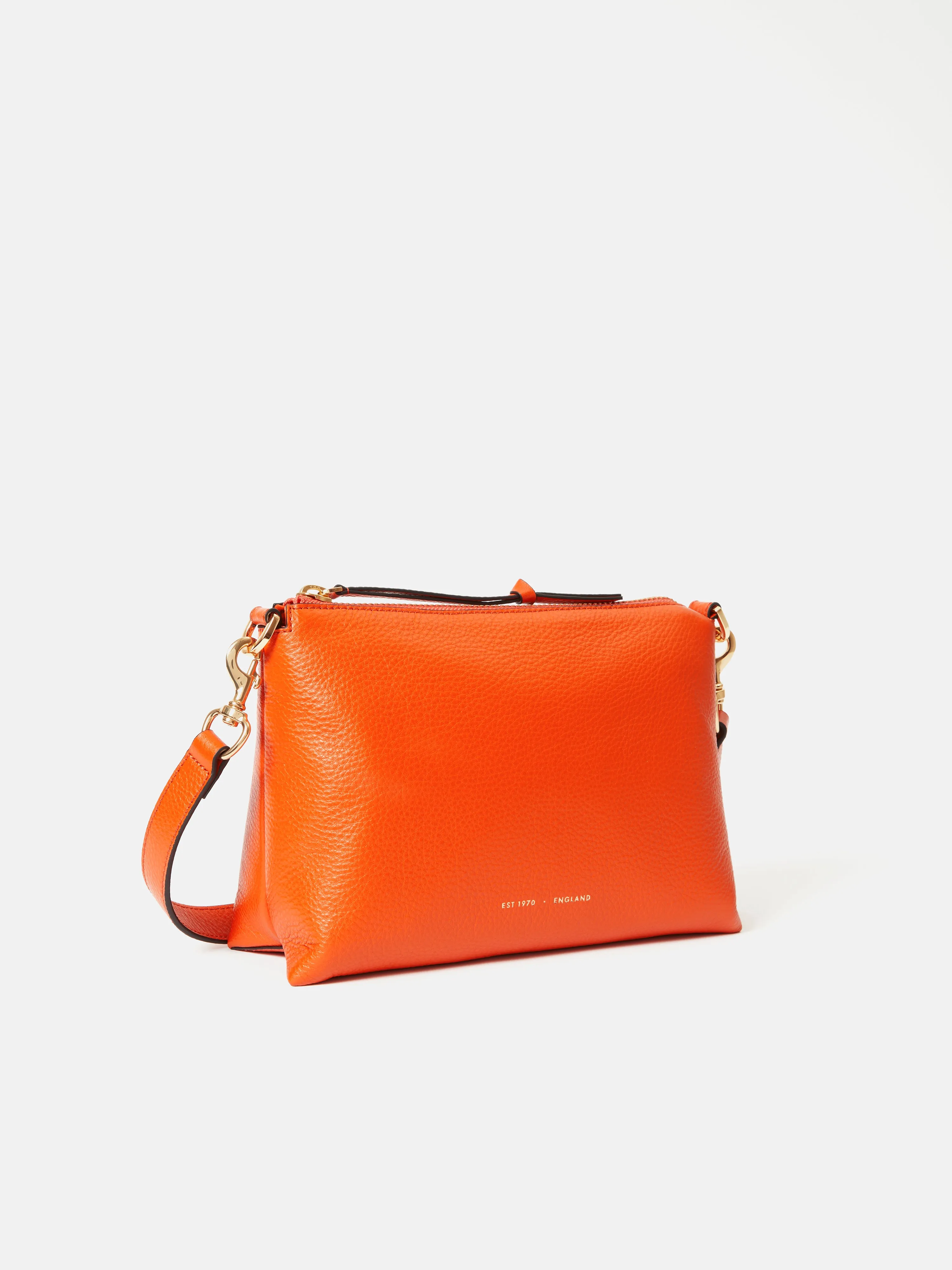 Ava Pebble Leather Crossbody | Orange sold by Jigsaw product image thumbnail 2