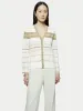 Linen Cotton Stripe Cardigan | Ivory sold by Jigsaw