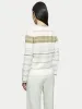 Linen Cotton Stripe Cardigan | Ivory sold by Jigsaw