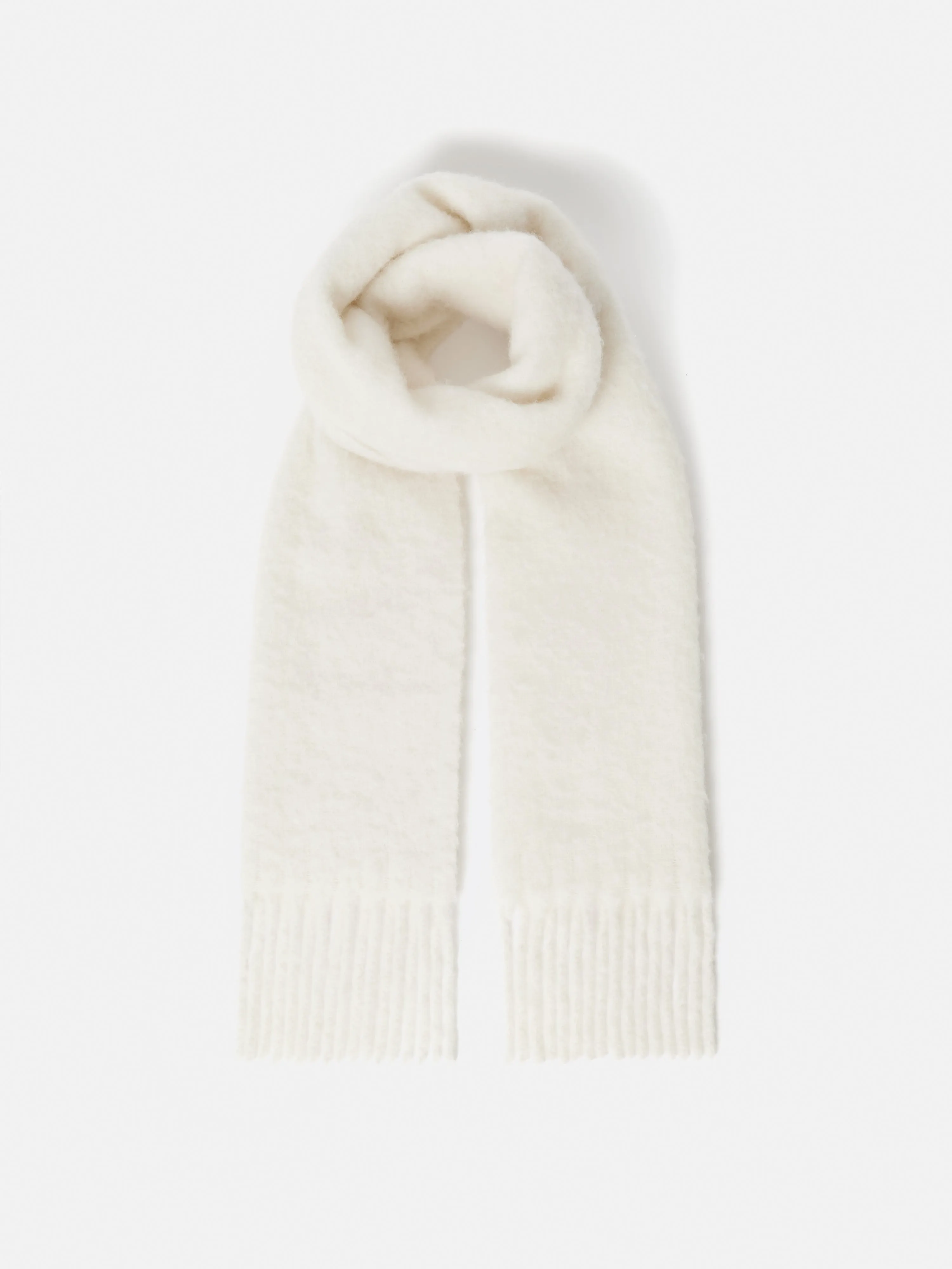 Alpaca Blend Fringed Scarf | Cream sold by Jigsaw