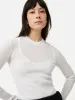 Irregular Plisse Crew Top | White sold by Jigsaw