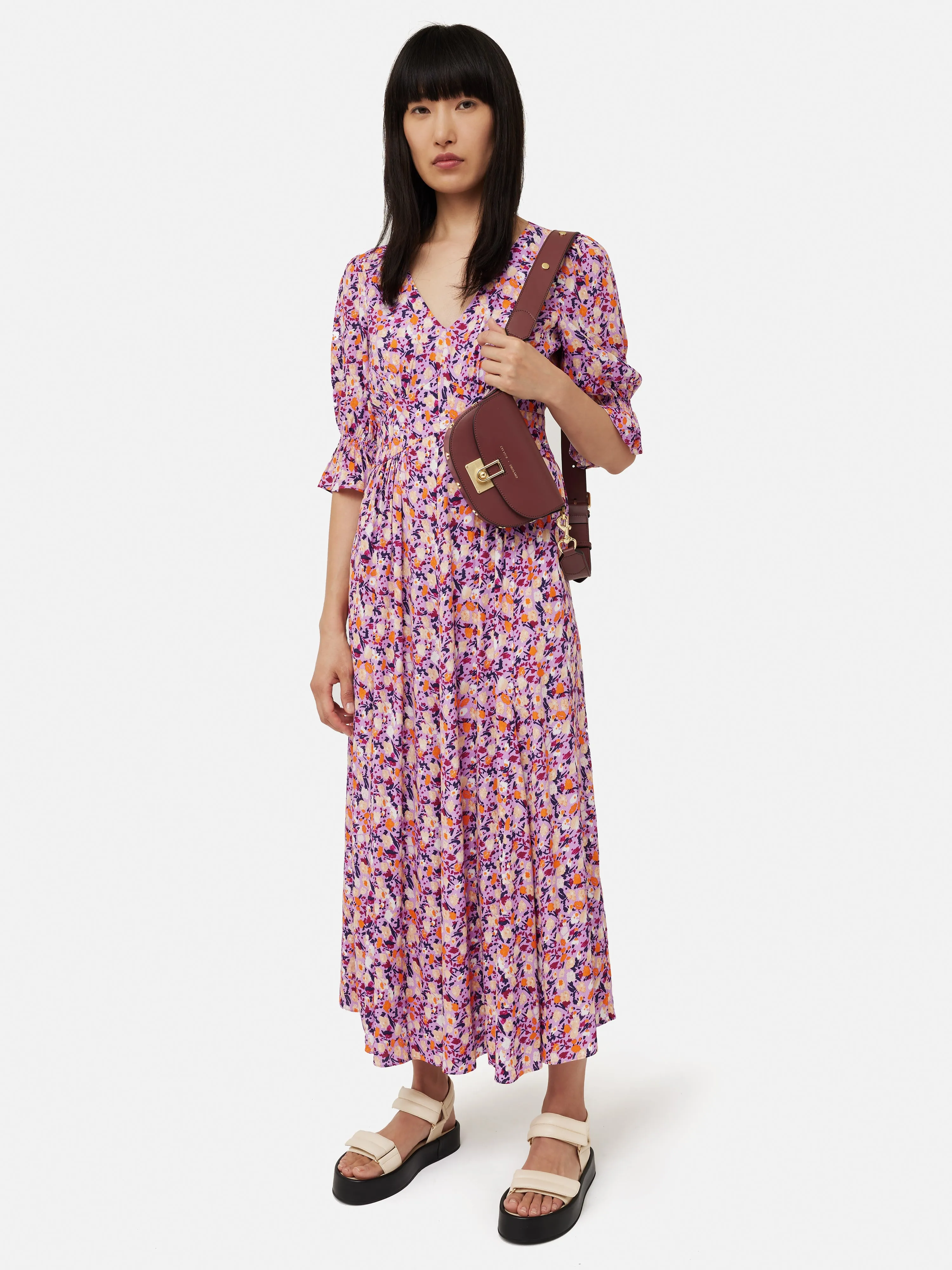 Carnation Midi Dress | Pink sold by Jigsaw product image thumbnail 4