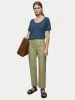 Linen Scoop Rolled Sleeve Tee | Grey sold by Jigsaw