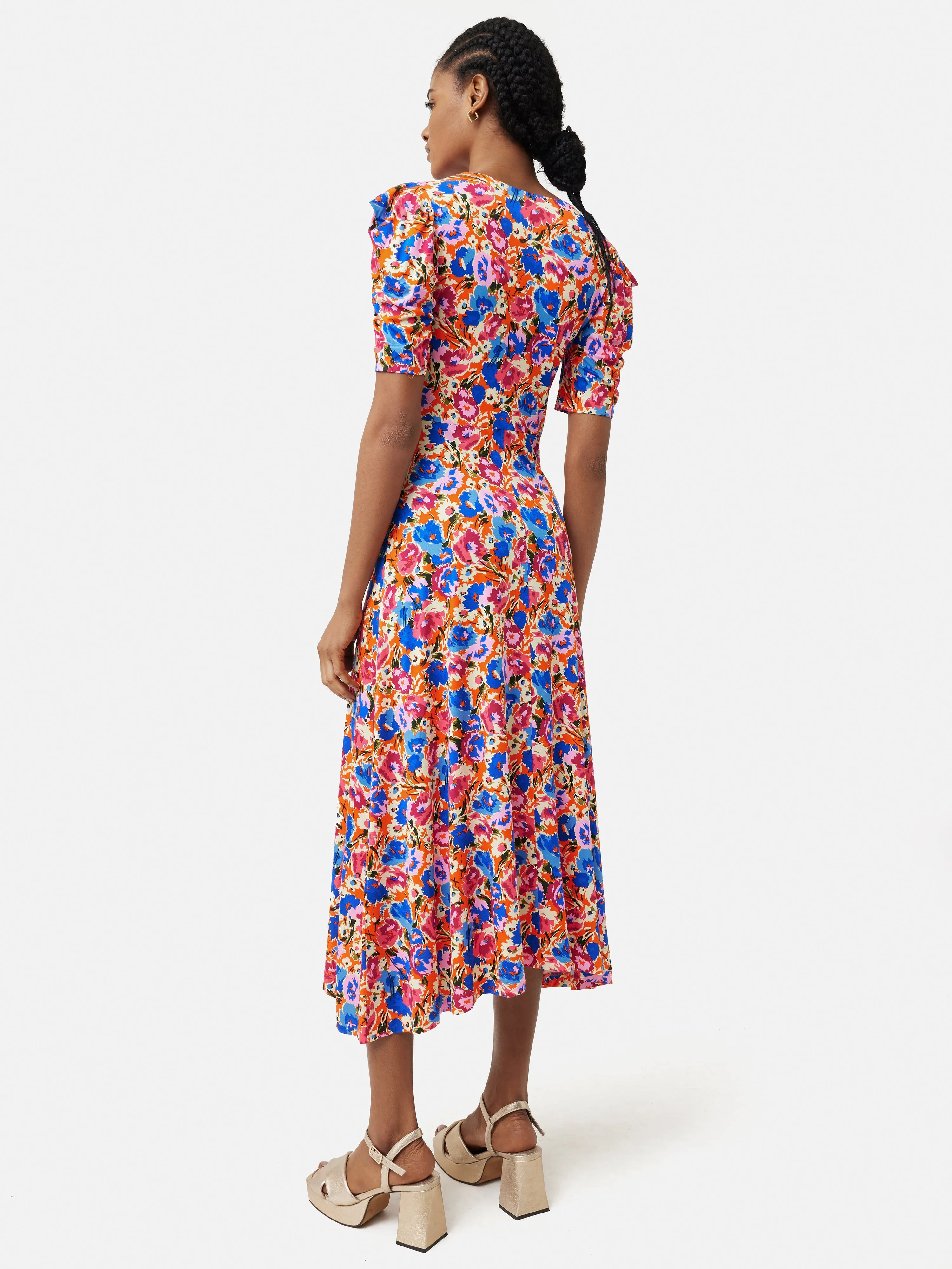 Abstract Meadow Jersey Dress | Multi sold by Jigsaw product image thumbnail 4