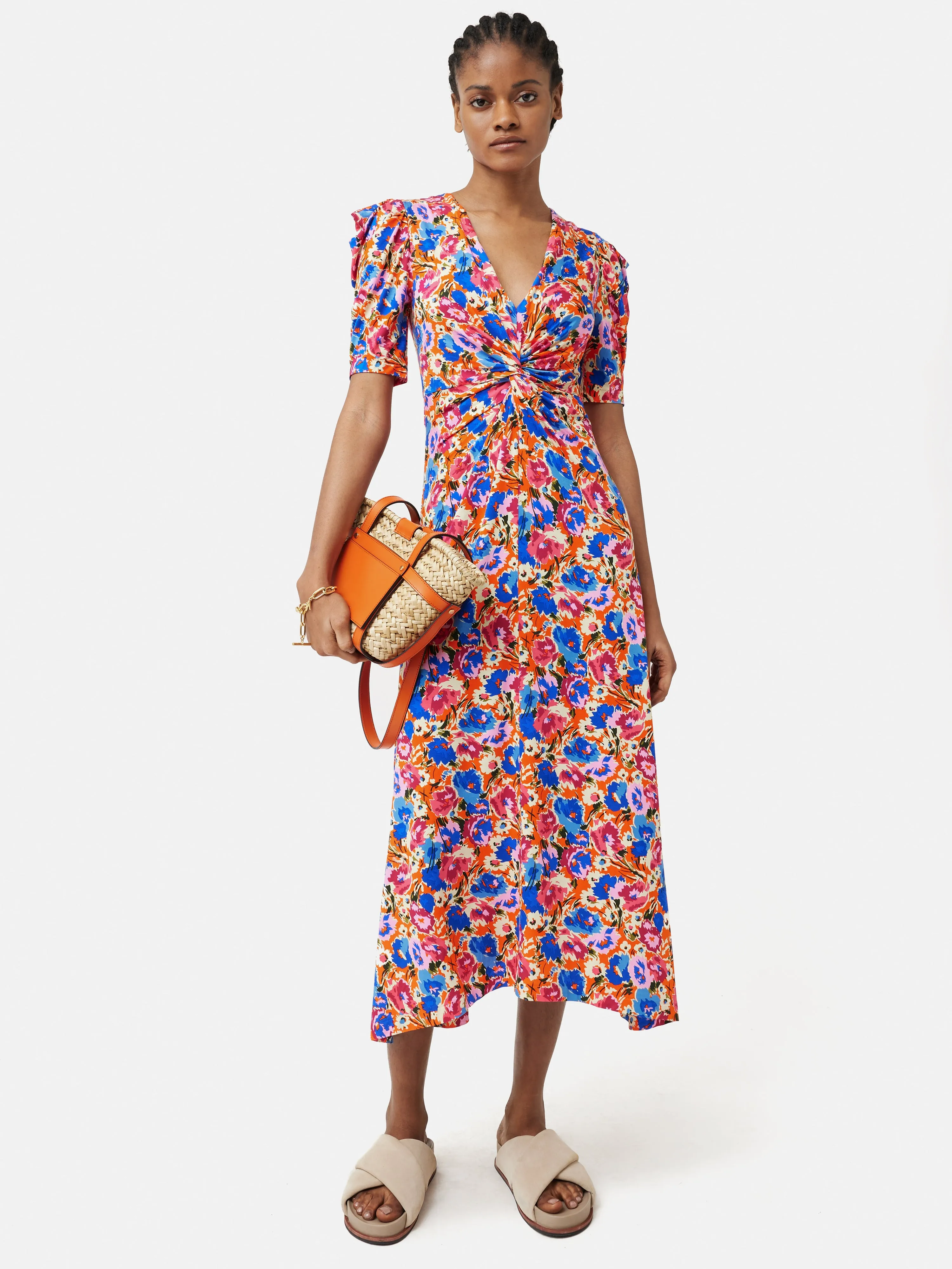 Abstract Meadow Jersey Dress | Multi sold by Jigsaw product image thumbnail 3