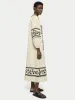Linen-blend Embroidery Maxi Dress | Cream sold by Jigsaw