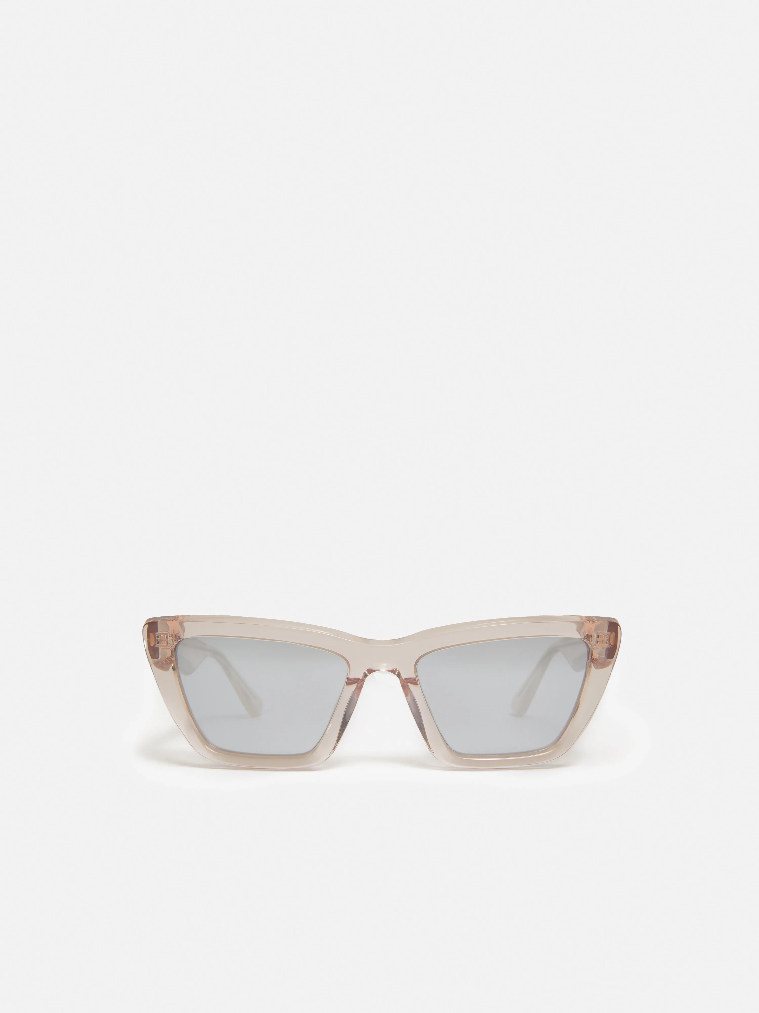Shere Angled Cats Eye Sunglasses | Peach sold by Jigsaw