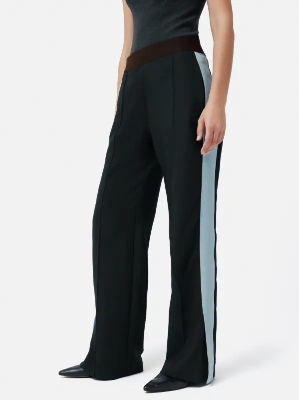 Crepe Split Hem Jogger | Green sold by Jigsaw