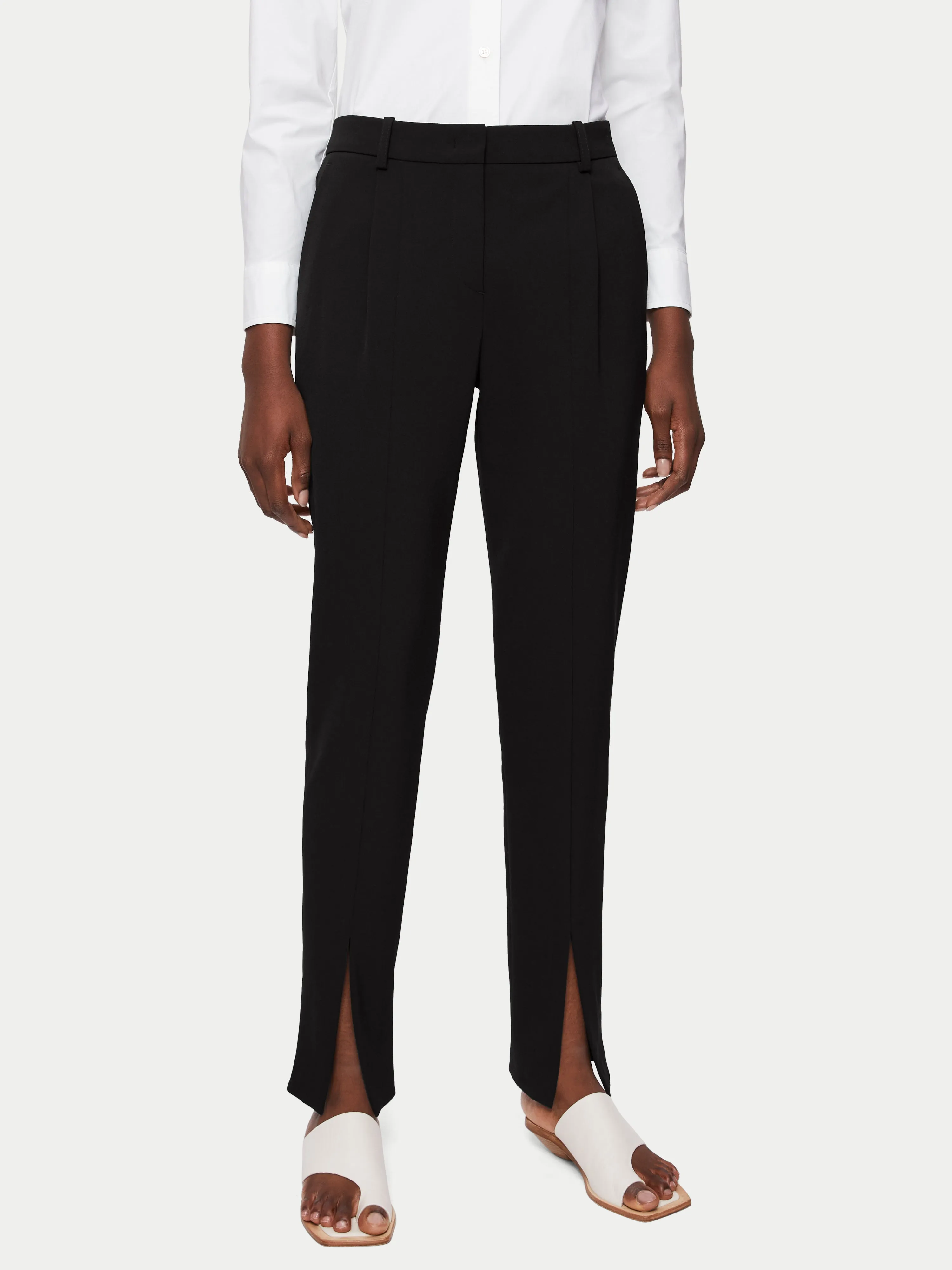 Paris Split Hem Trouser | Black sold by Jigsaw product image thumbnail 2