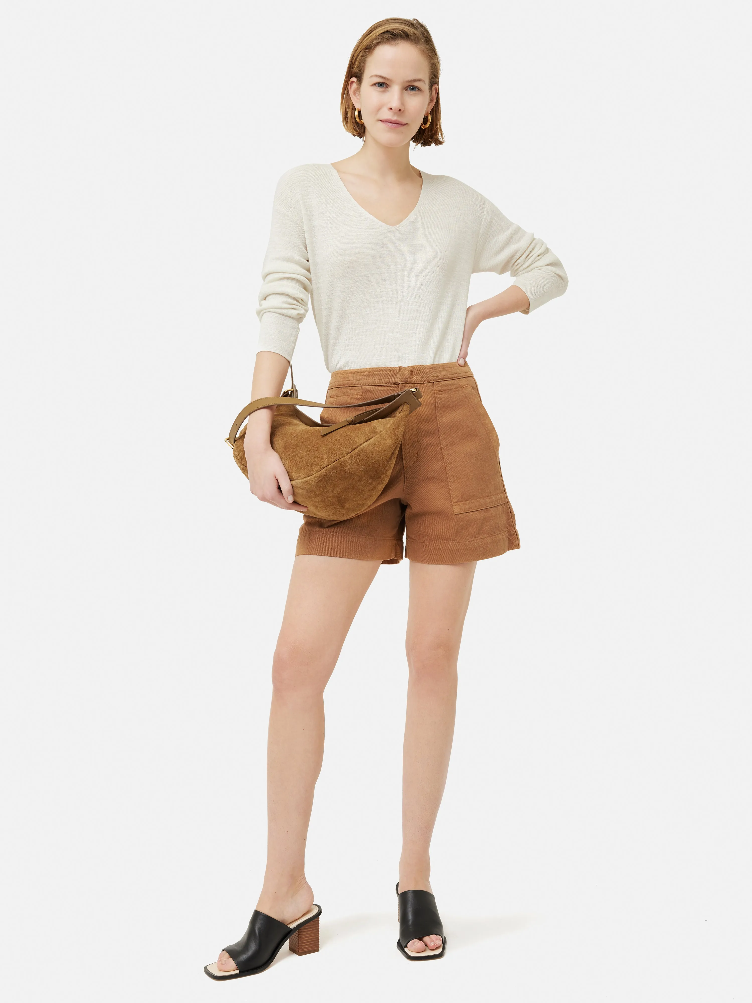 Denim Patch Pocket Shorts | Tan sold by Jigsaw product image thumbnail 3