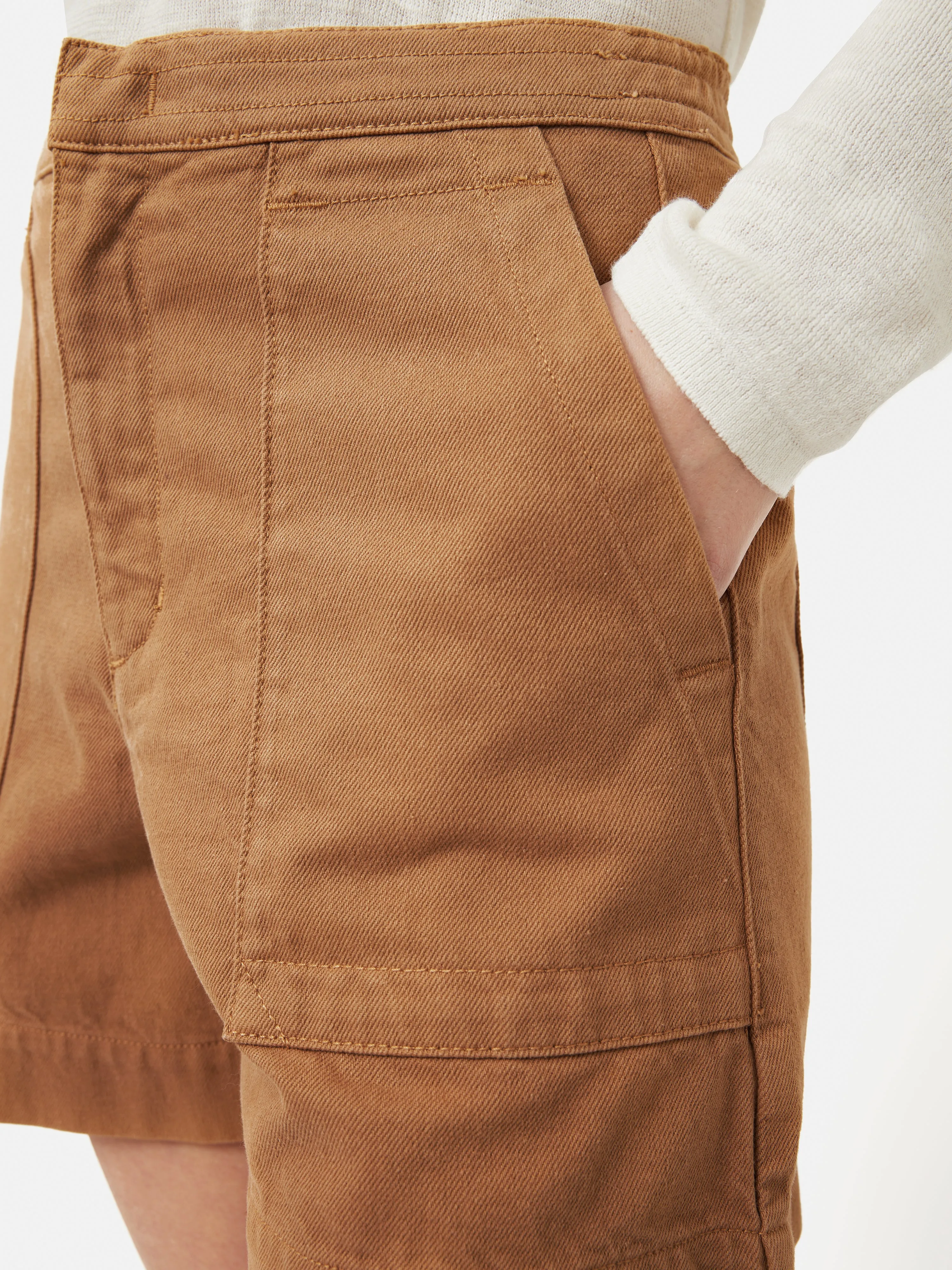 Denim Patch Pocket Shorts | Tan sold by Jigsaw product image thumbnail 2