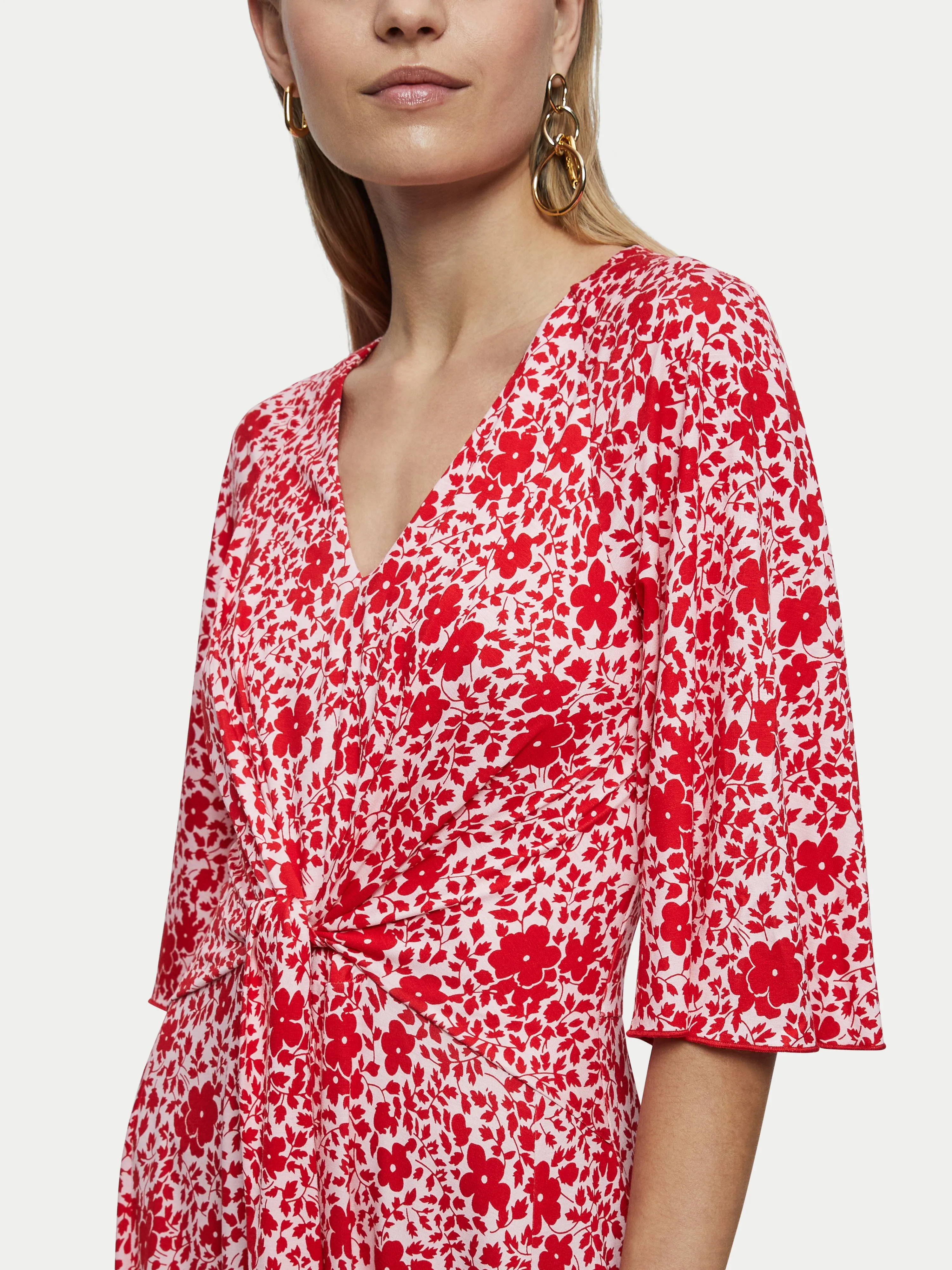 Sweetpea Jersey Tie Front Midi Dress | Pink sold by Jigsaw product image thumbnail 2