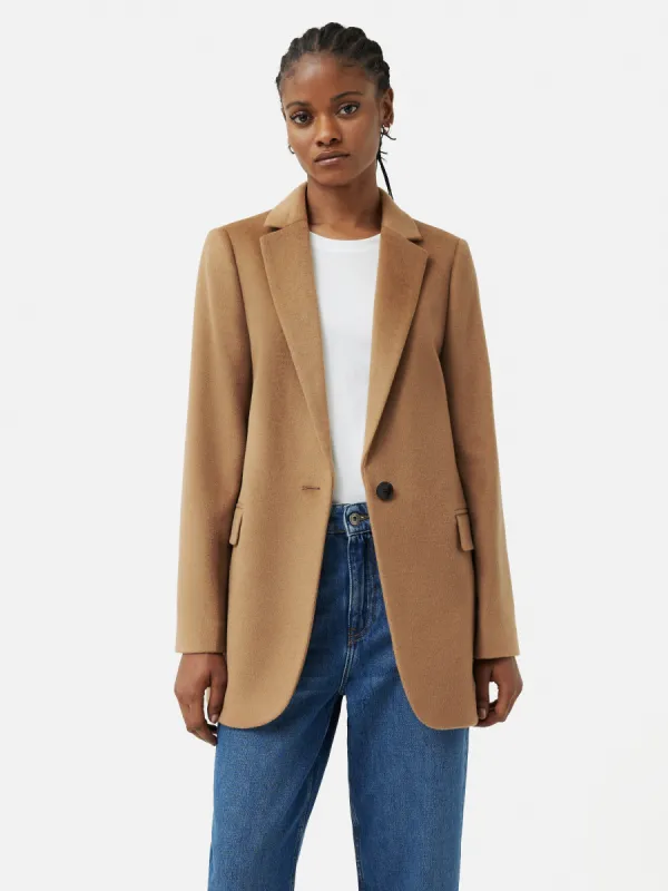 Wool Langford Tailored Coat | Camel sold by Jigsaw