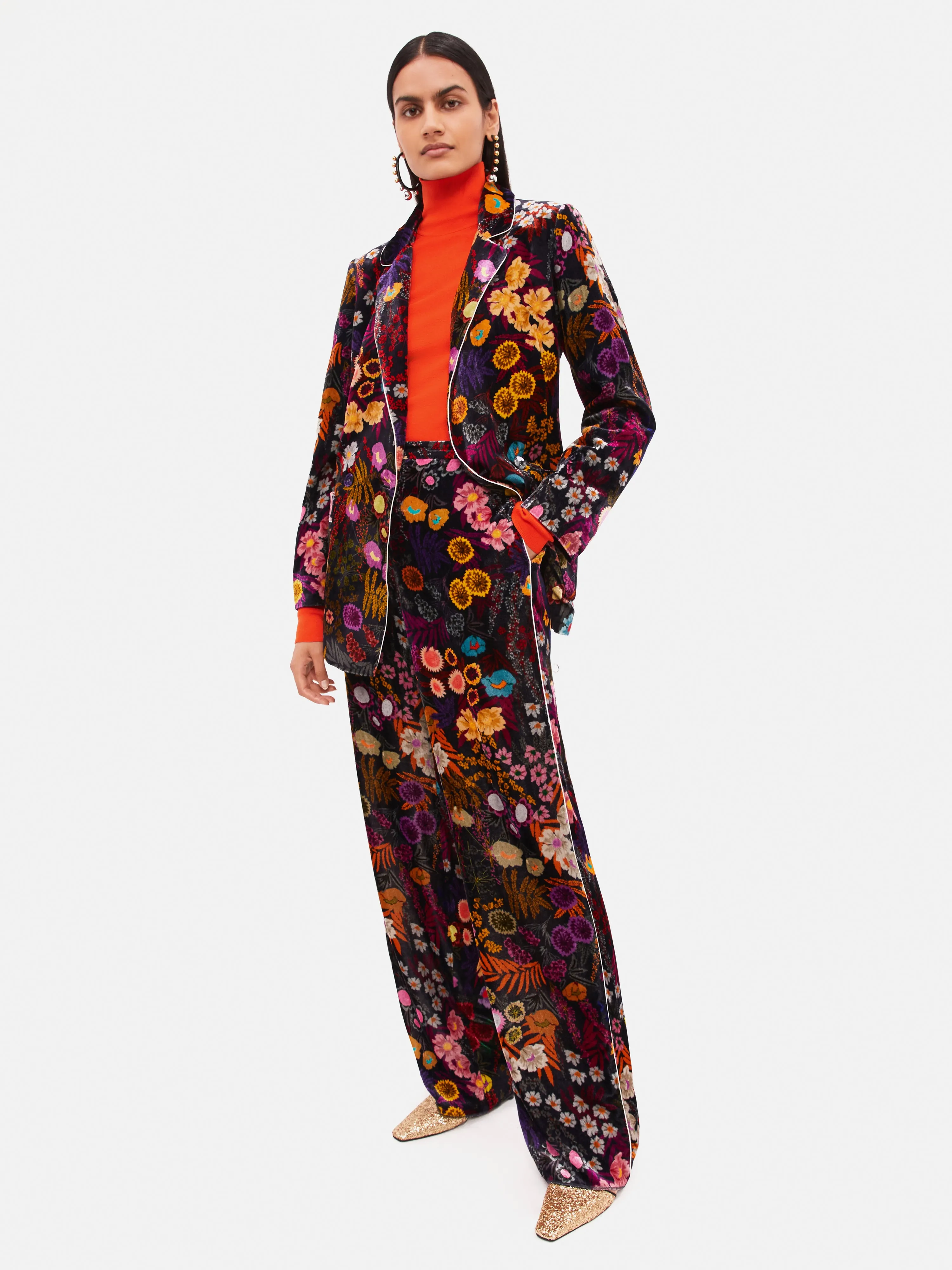 Midnight Garden Silk Blazer | Multi sold by Jigsaw product image thumbnail 2