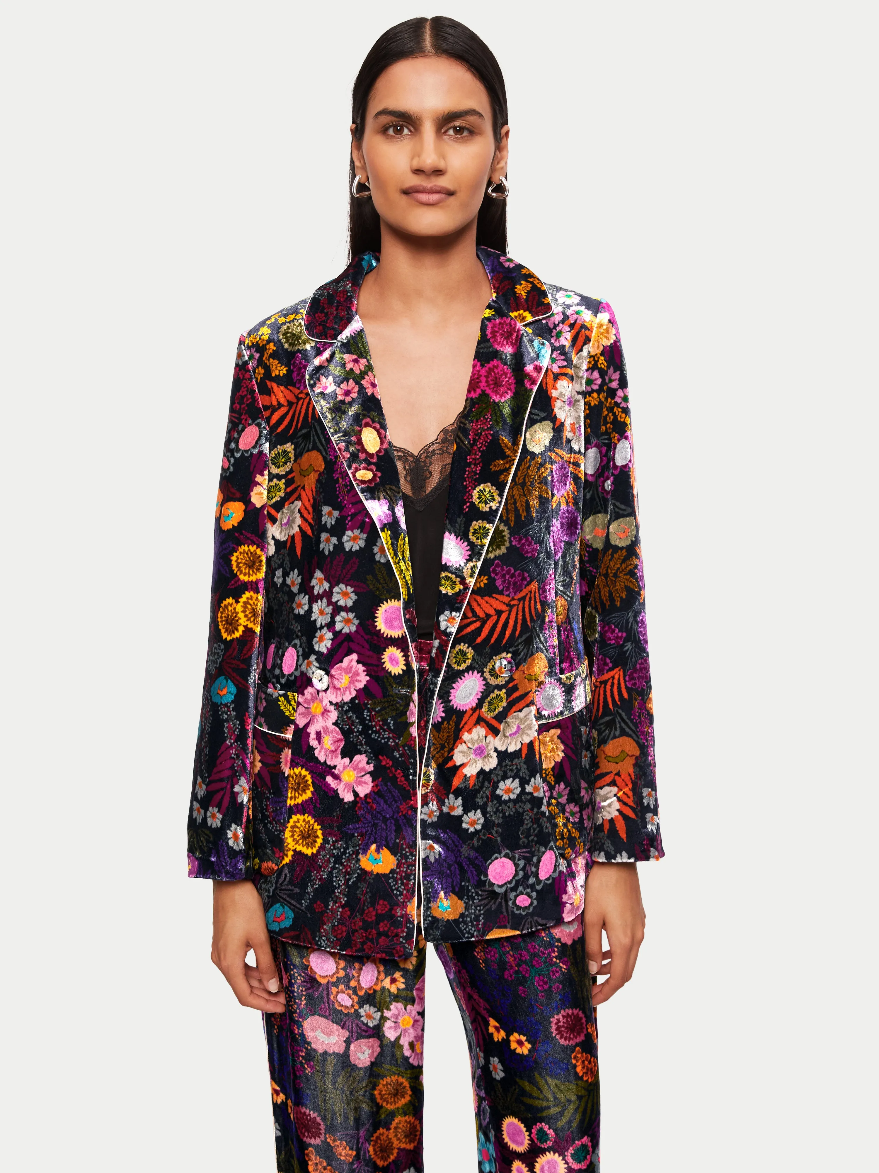 Midnight Garden Silk Blazer | Multi sold by Jigsaw product image thumbnail 4