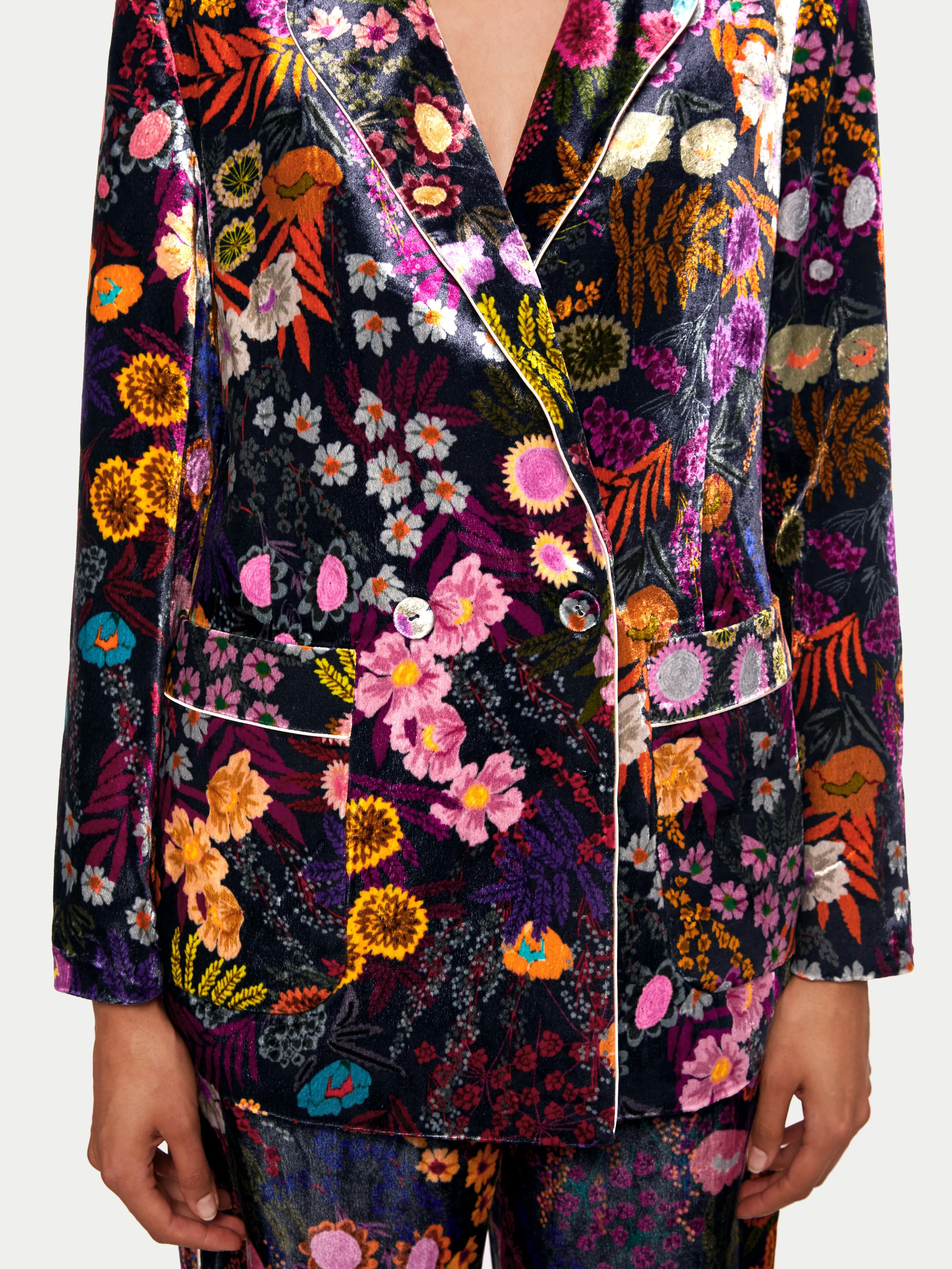 Midnight Garden Silk Blazer | Multi sold by Jigsaw product image thumbnail 3