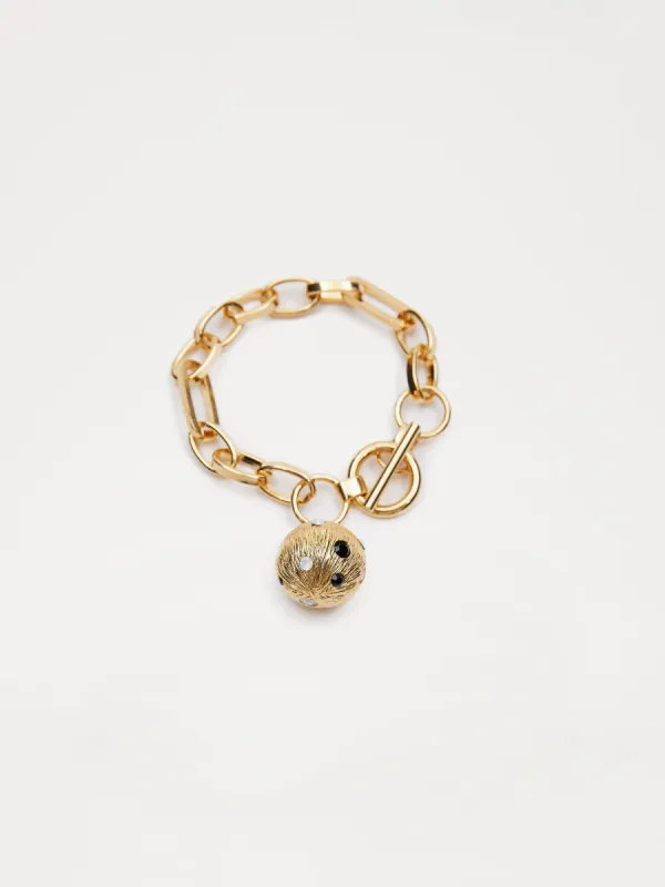 Jewelled Charm Bracelet | Gold sold by Jigsaw