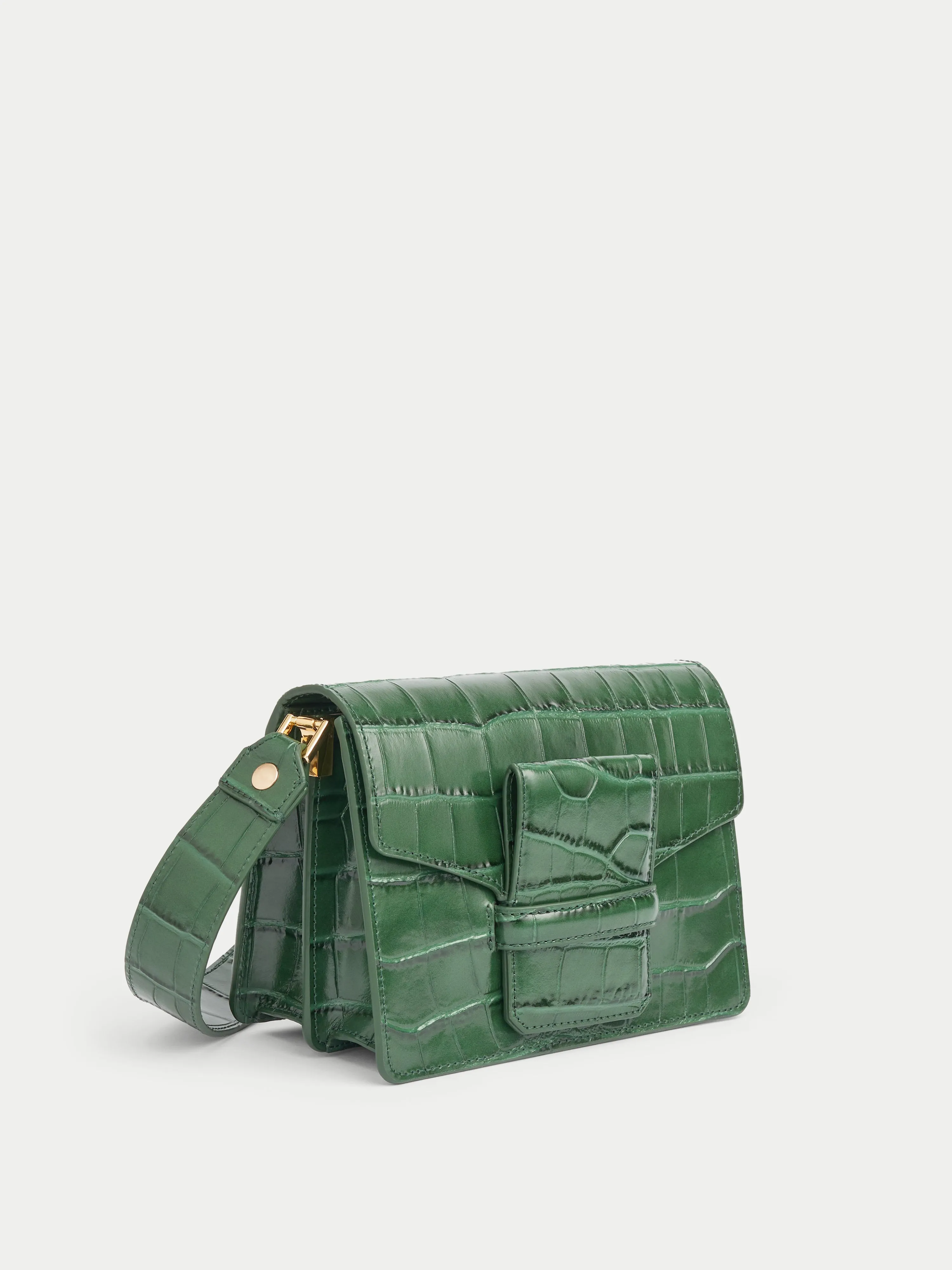 Ada Croc Crossbody Bag | Green sold by Jigsaw product image thumbnail 3