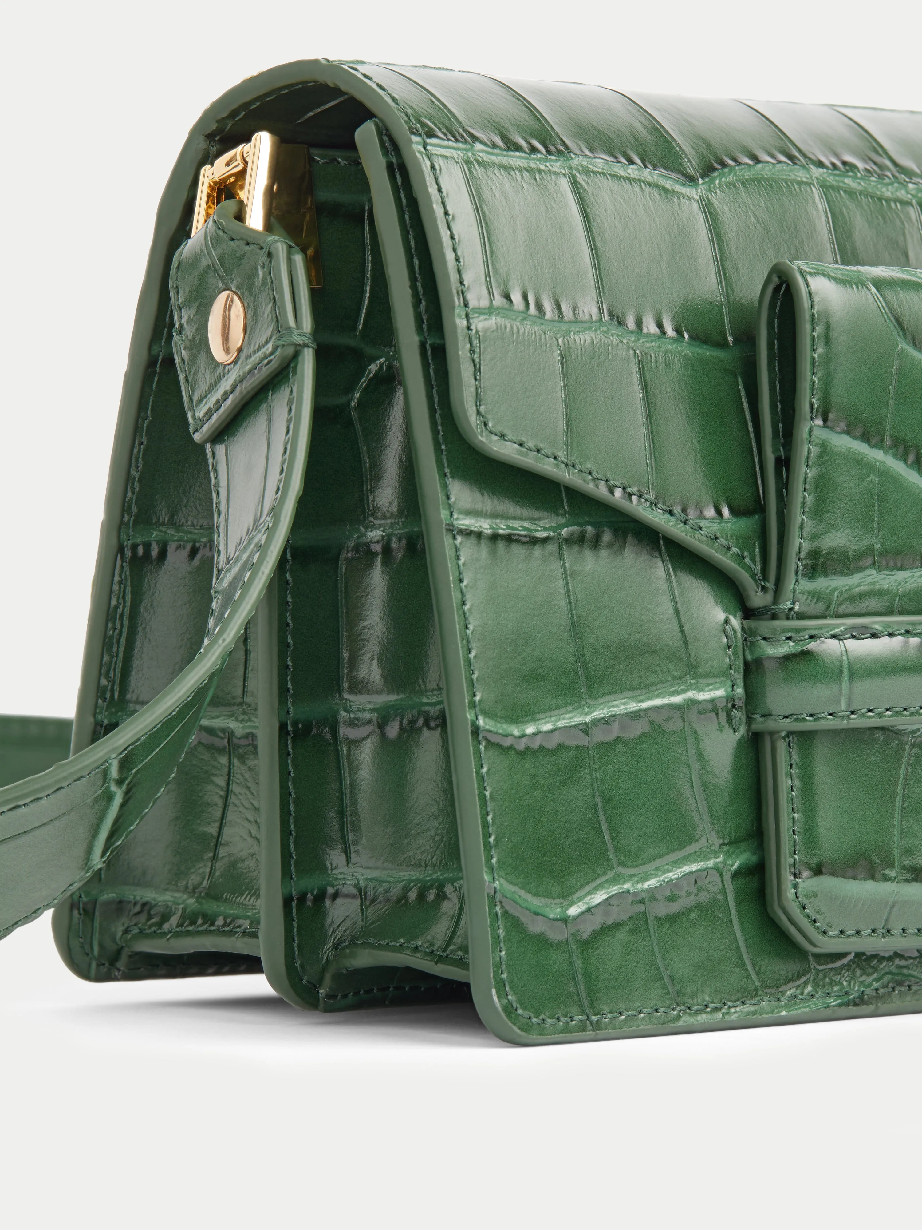 Ada Croc Crossbody Bag | Green sold by Jigsaw product image thumbnail 4