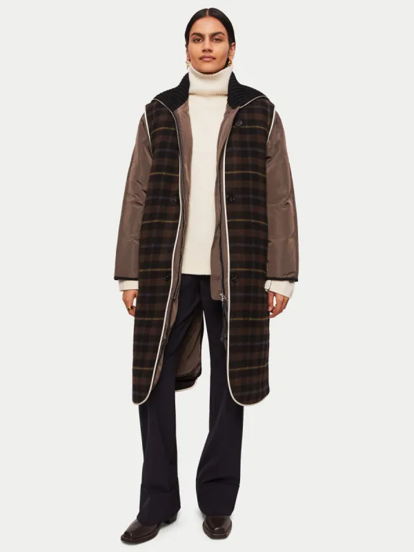 Collagerie Liner Coat | Brown sold by Jigsaw