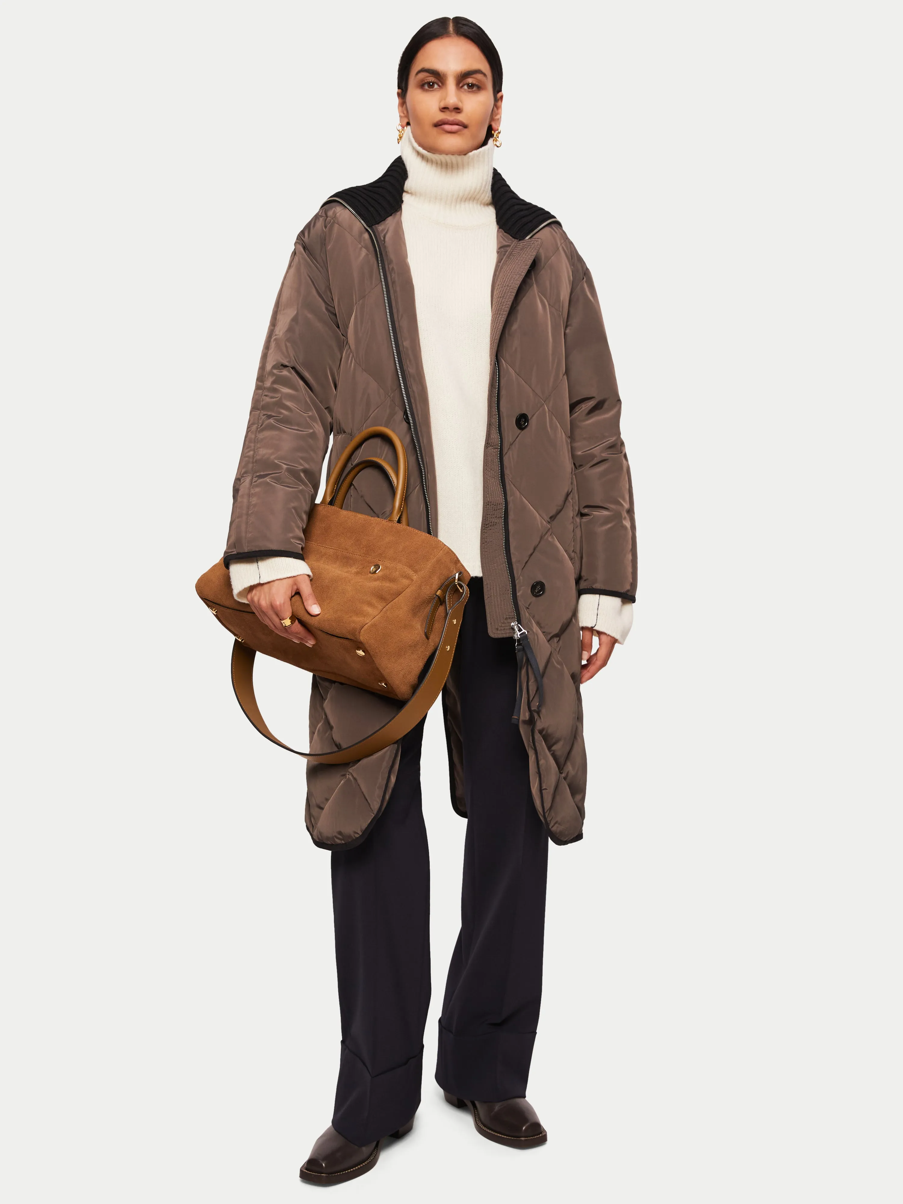 Collagerie Liner Coat | Brown sold by Jigsaw product image thumbnail 4