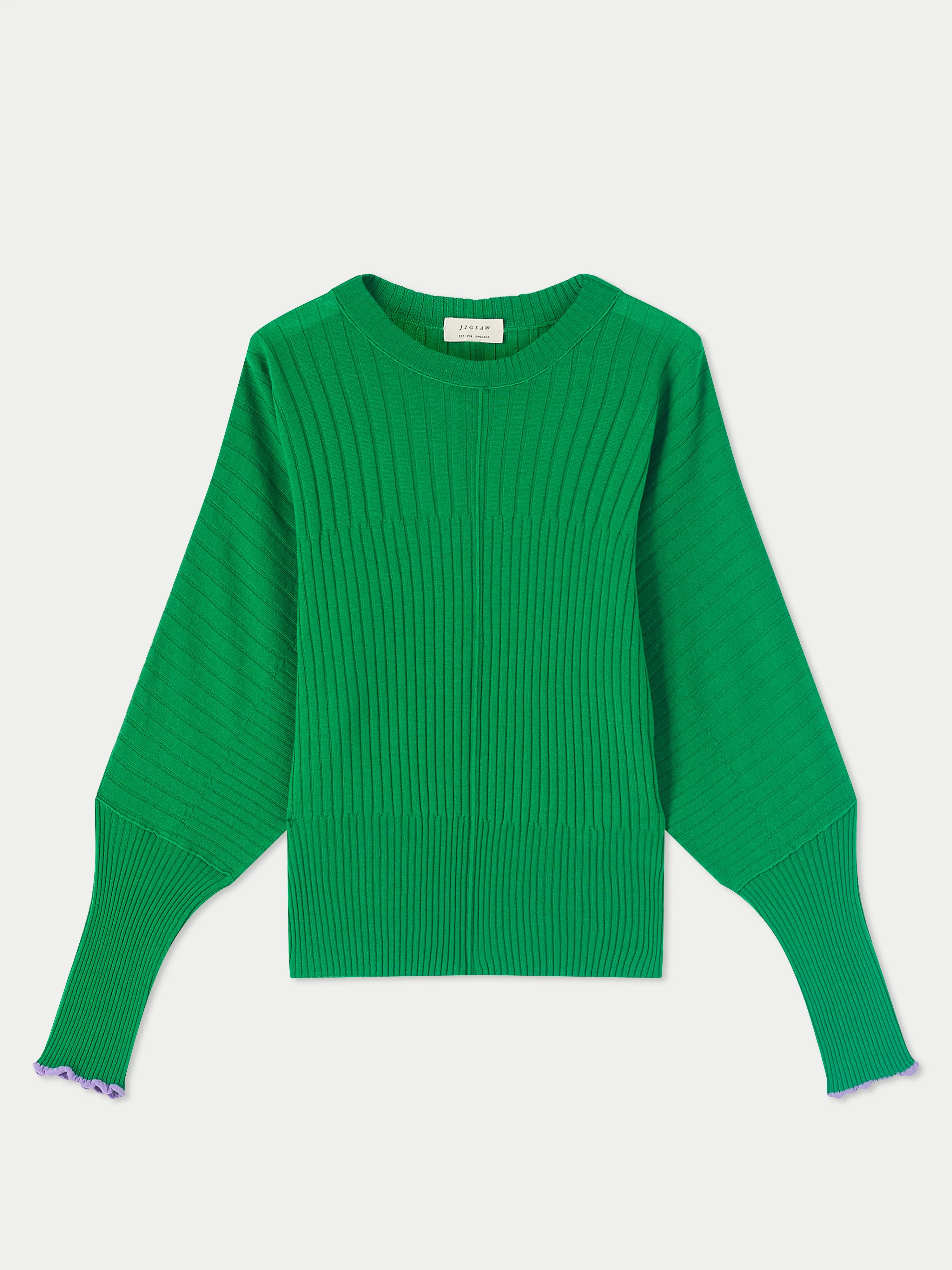 Merino Lantern Sleeve Jumper | Green sold by Jigsaw product image thumbnail 5